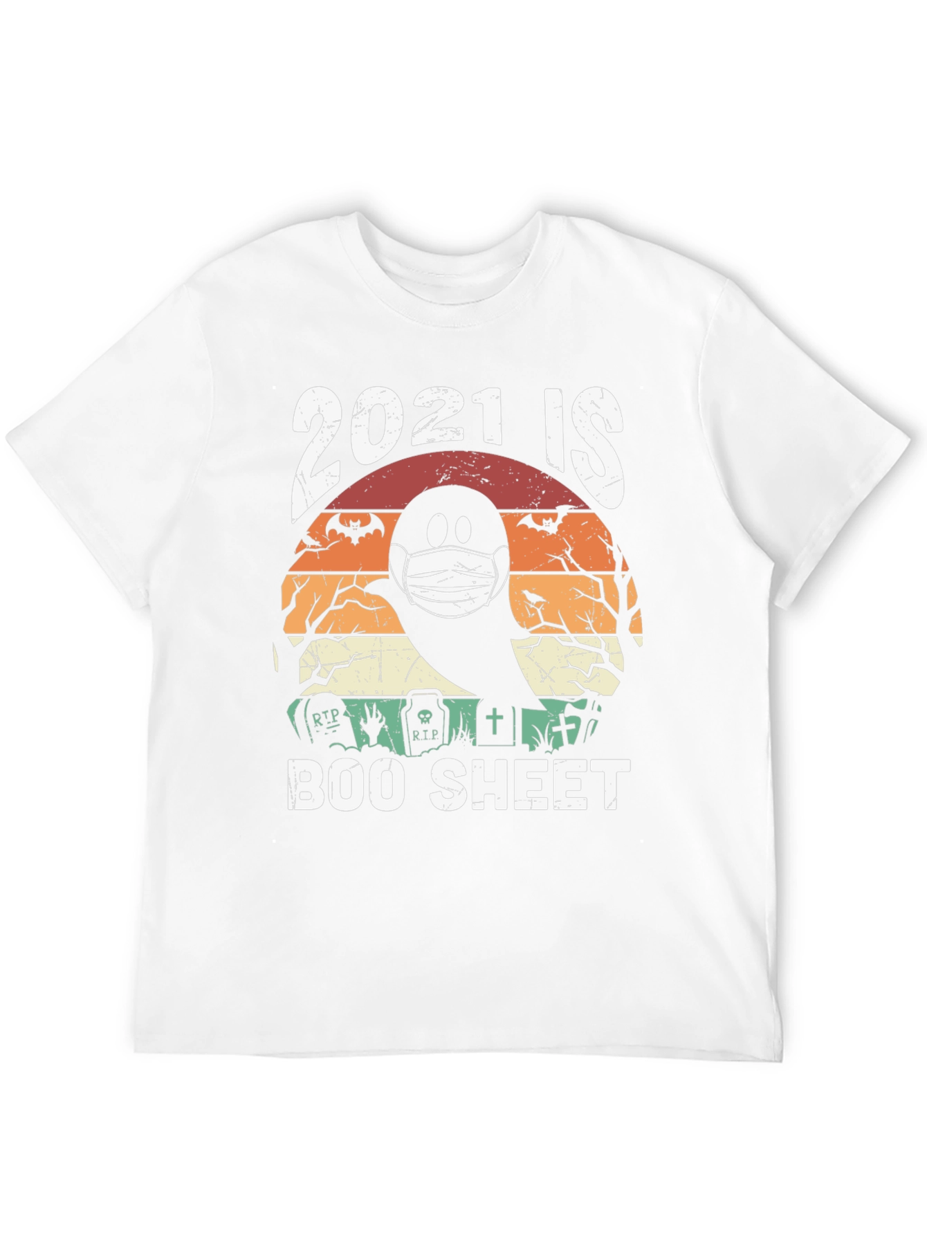 2021 Boo Sheet Ghost T-Shirt - Halloween Mask Tee