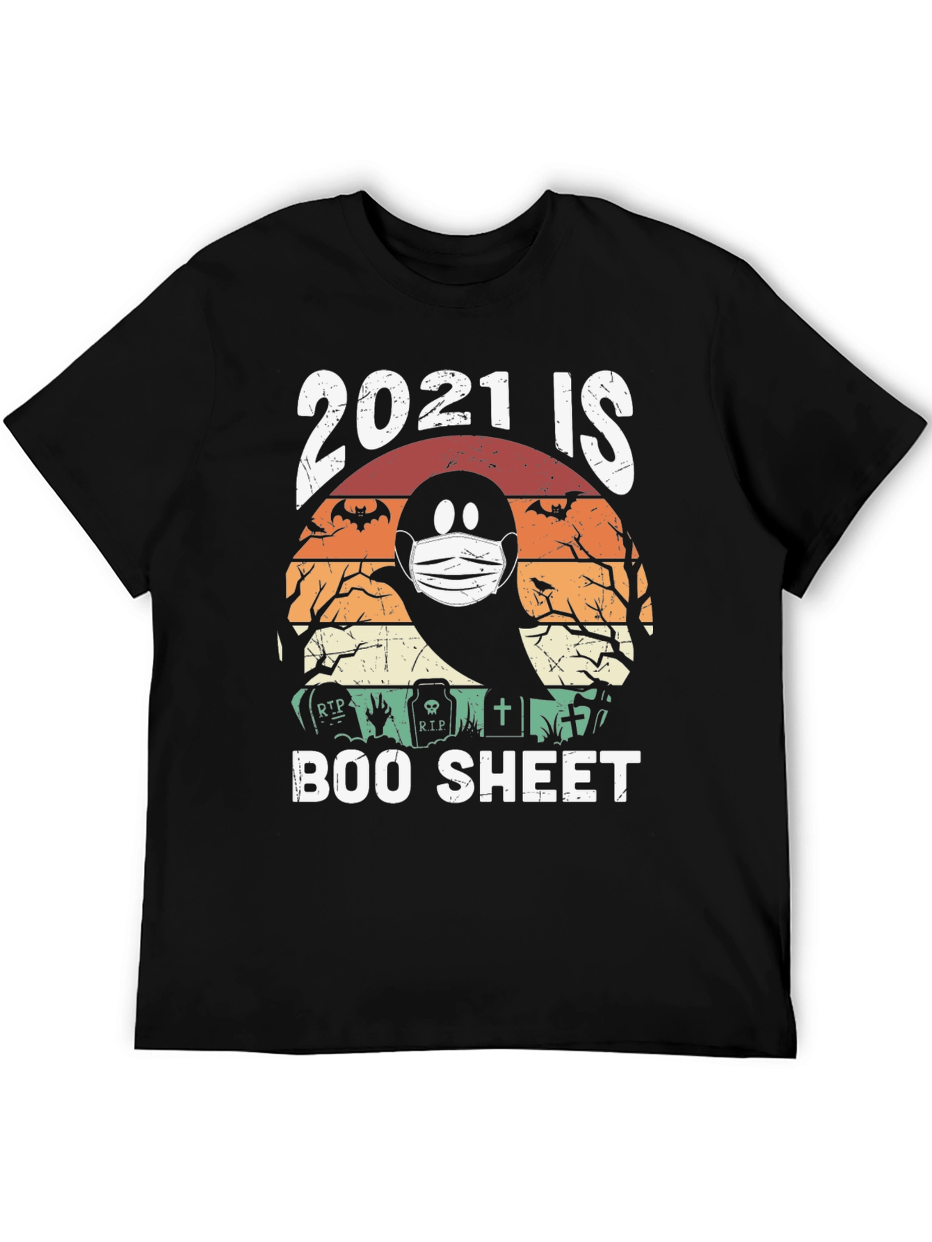 2021 Boo Sheet Ghost T-Shirt - Halloween Mask Tee