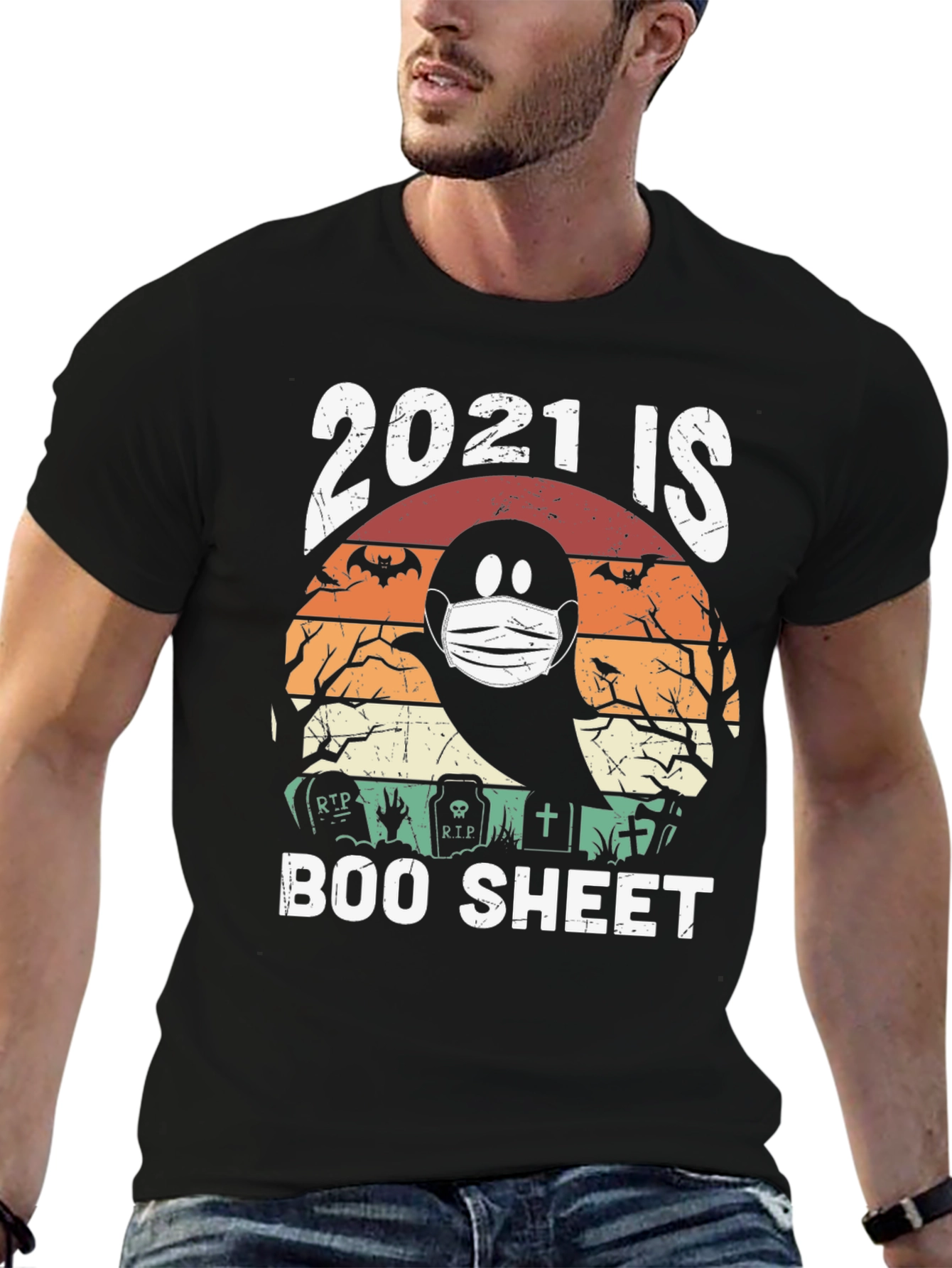 2021 Boo Sheet Ghost T-Shirt - Halloween Mask Tee