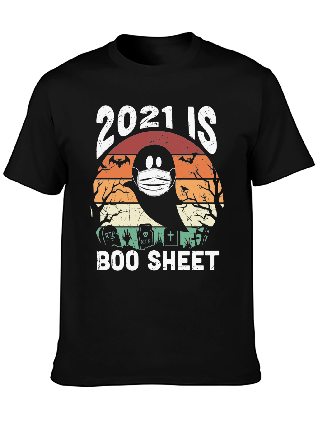 2021 Boo Sheet Ghost T-Shirt - Halloween Mask Tee
