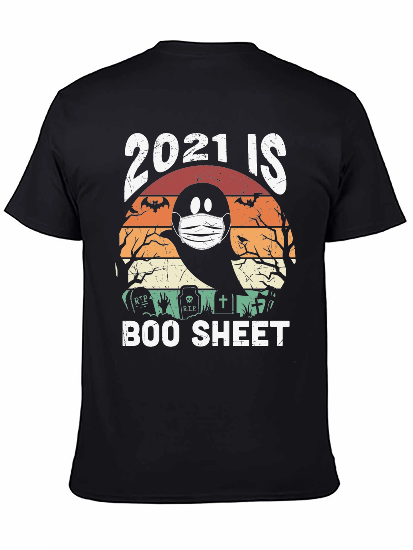 2021 Boo Sheet Ghost T-Shirt - Halloween Mask Tee