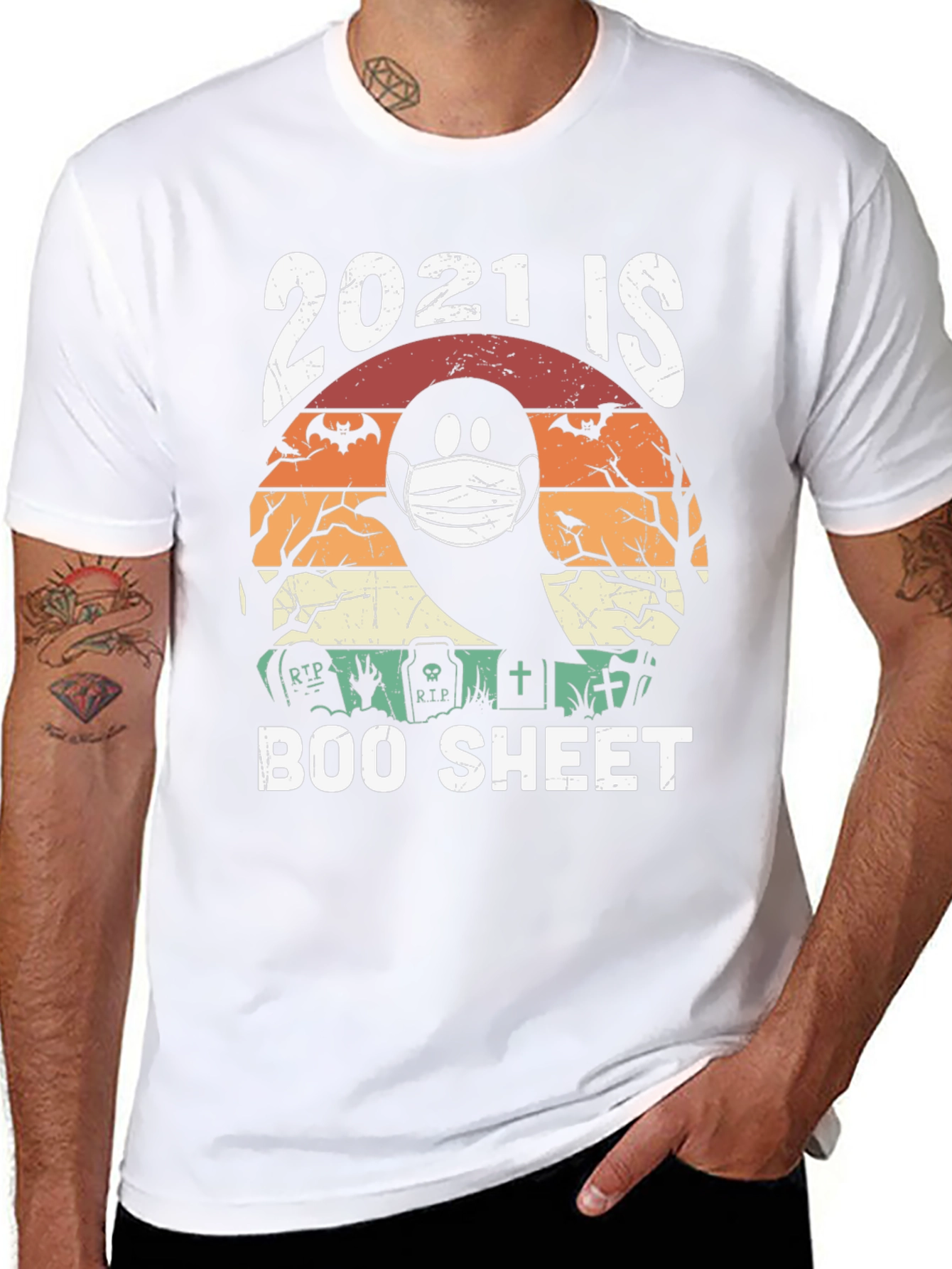 2021 Boo Sheet Ghost T-Shirt - Halloween Mask Tee