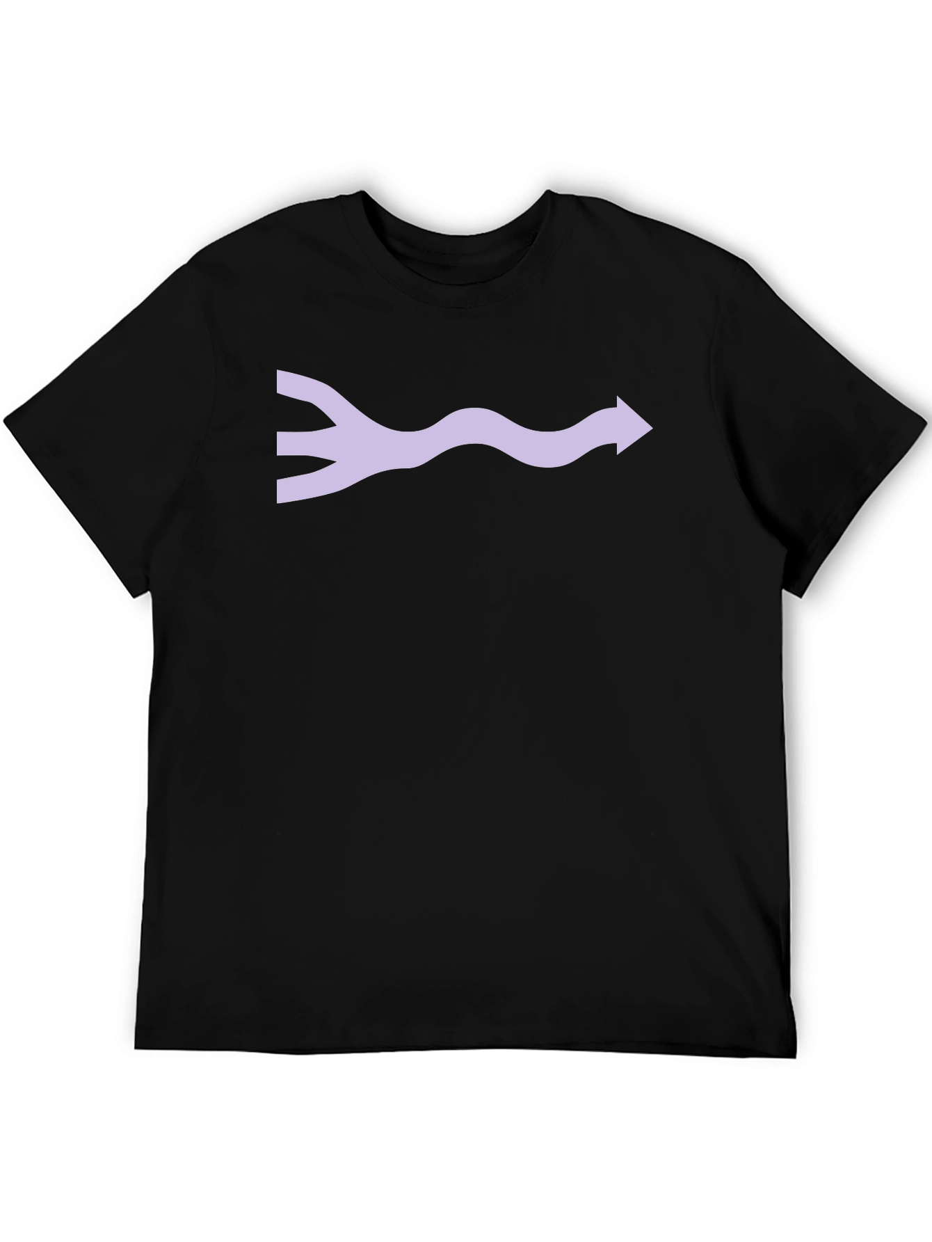 Abstract Wave Arrow Graphic Tee - Black Unisex T-Shirt