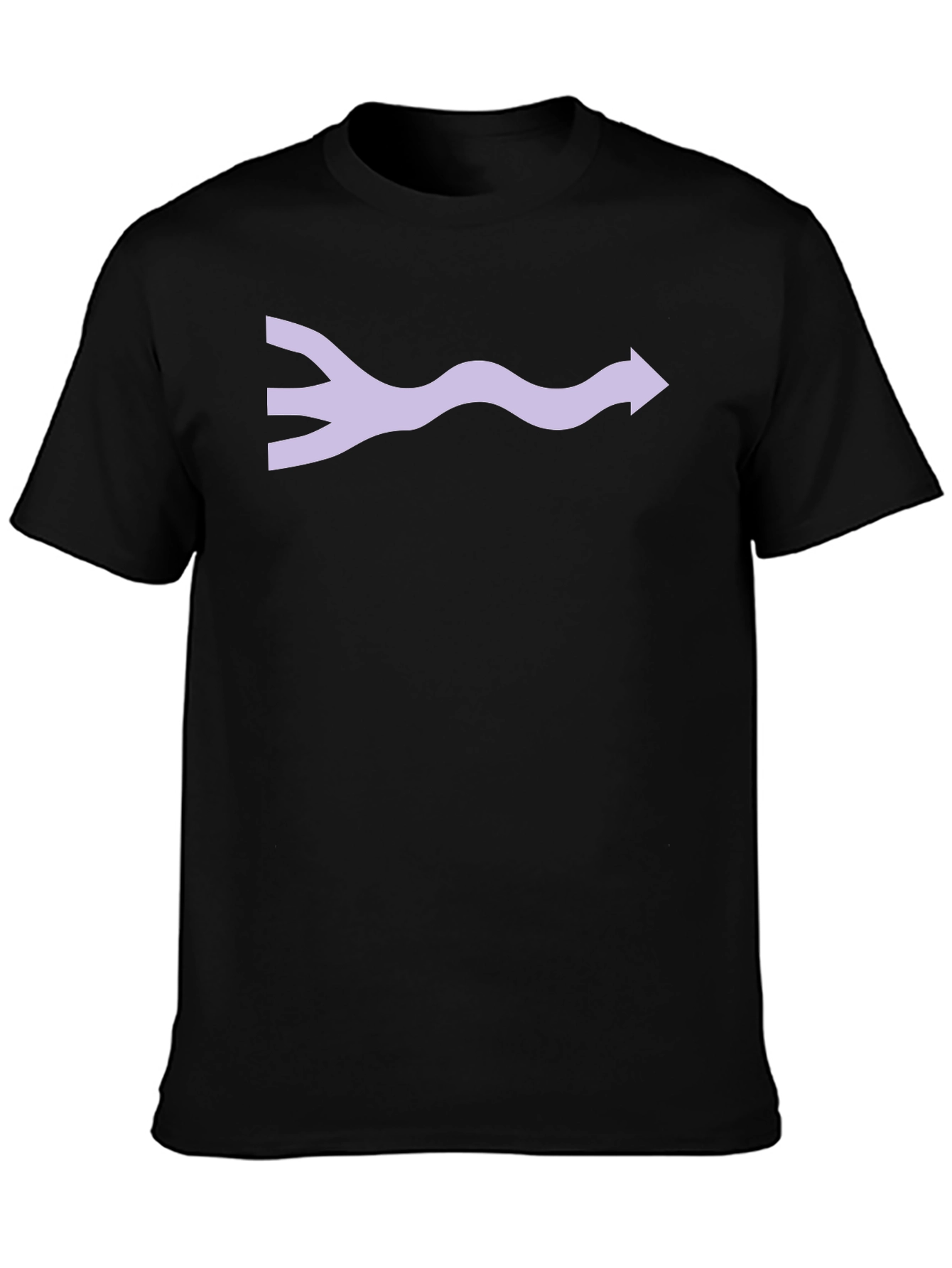 Abstract Wave Arrow Graphic Tee - Black Unisex T-Shirt