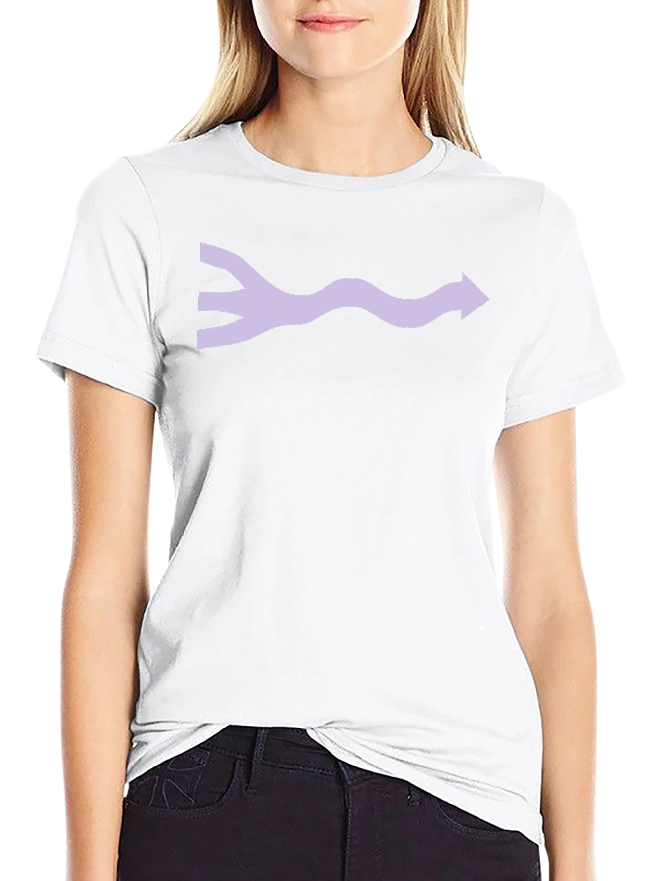 Abstract Wave Arrow Graphic Tee - Black Unisex T-Shirt