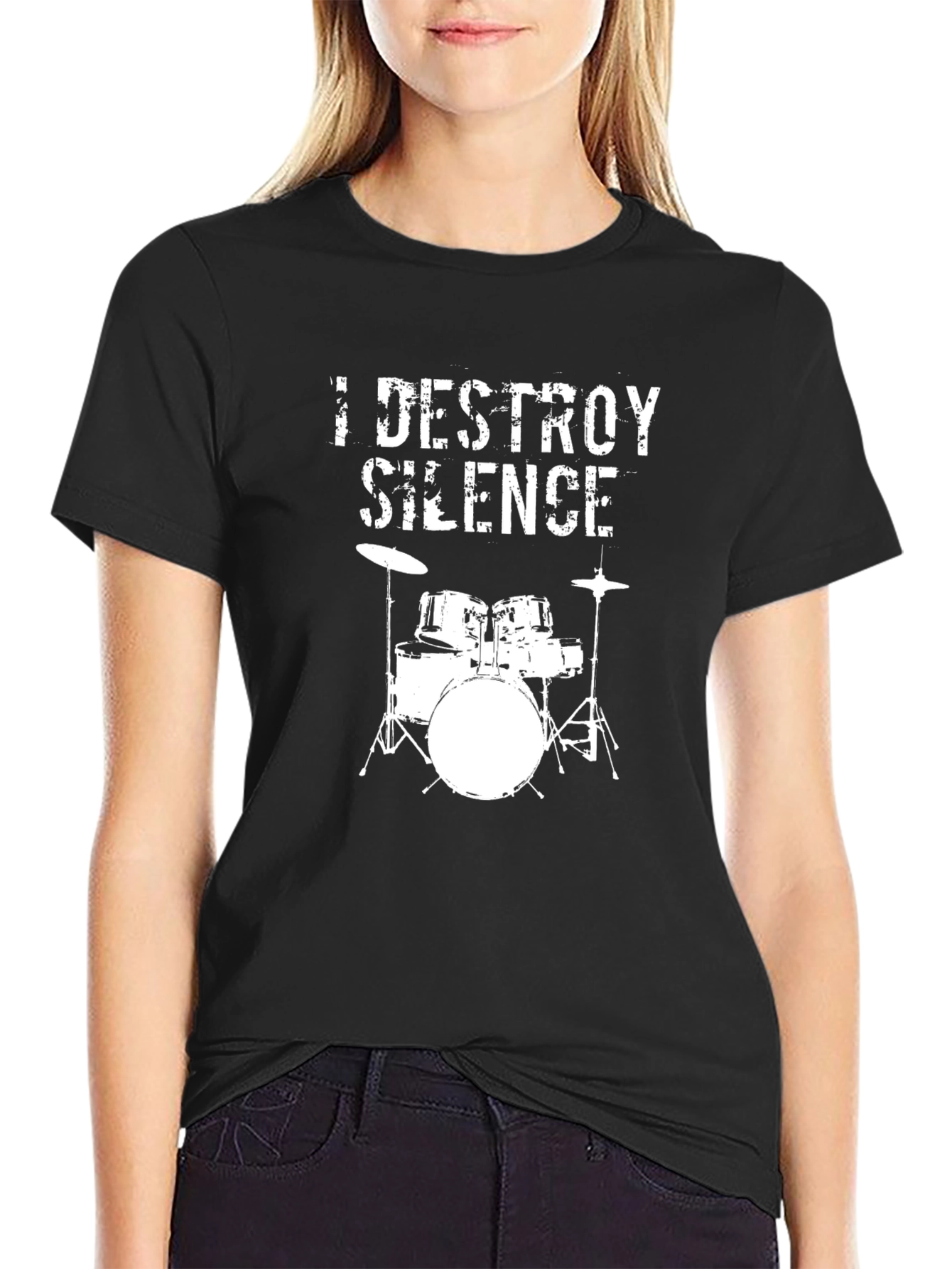 I Destroy Silence Drummer Graphic Tee