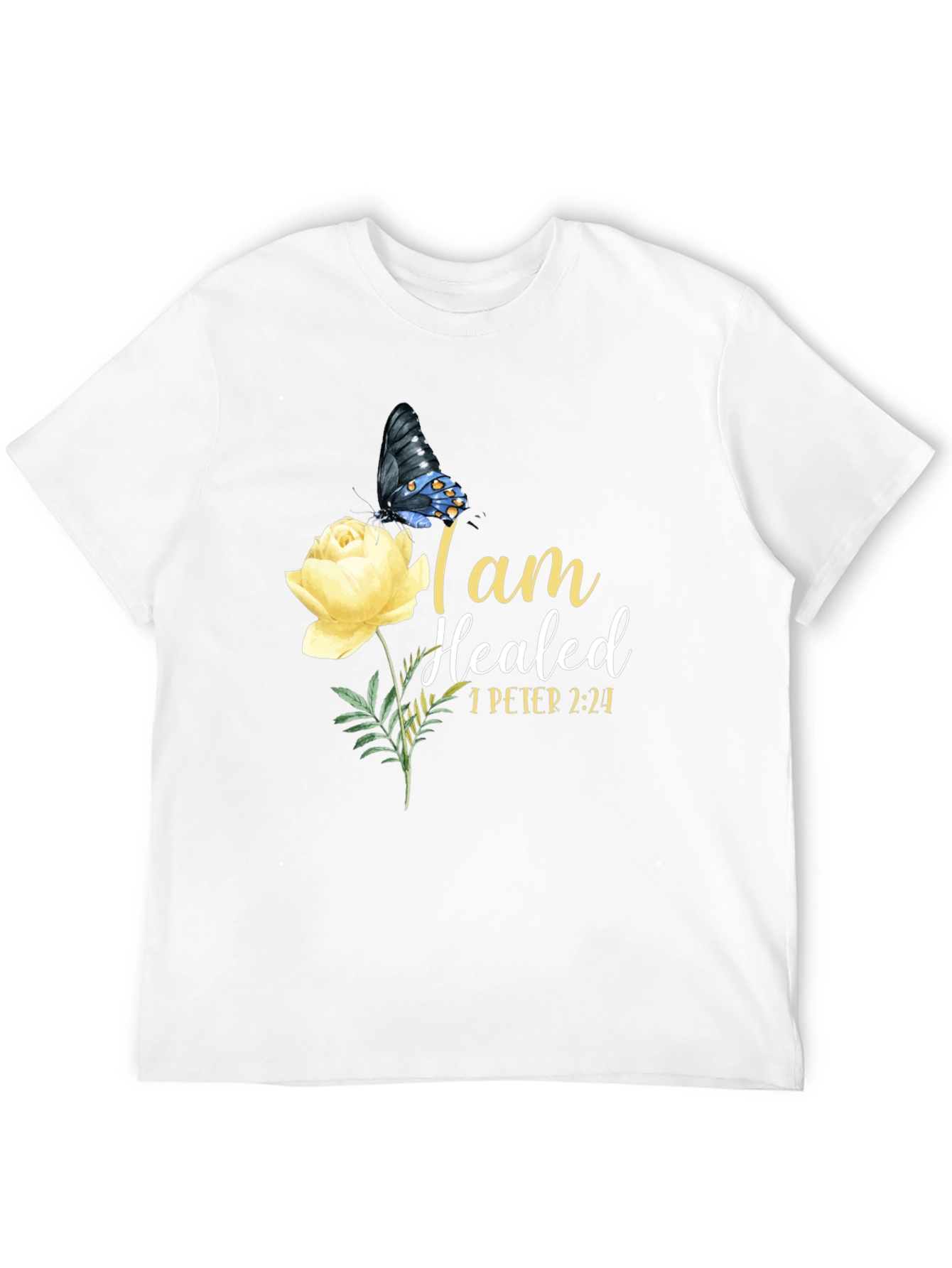 I am Healed Butterfly & Rose T-Shirt