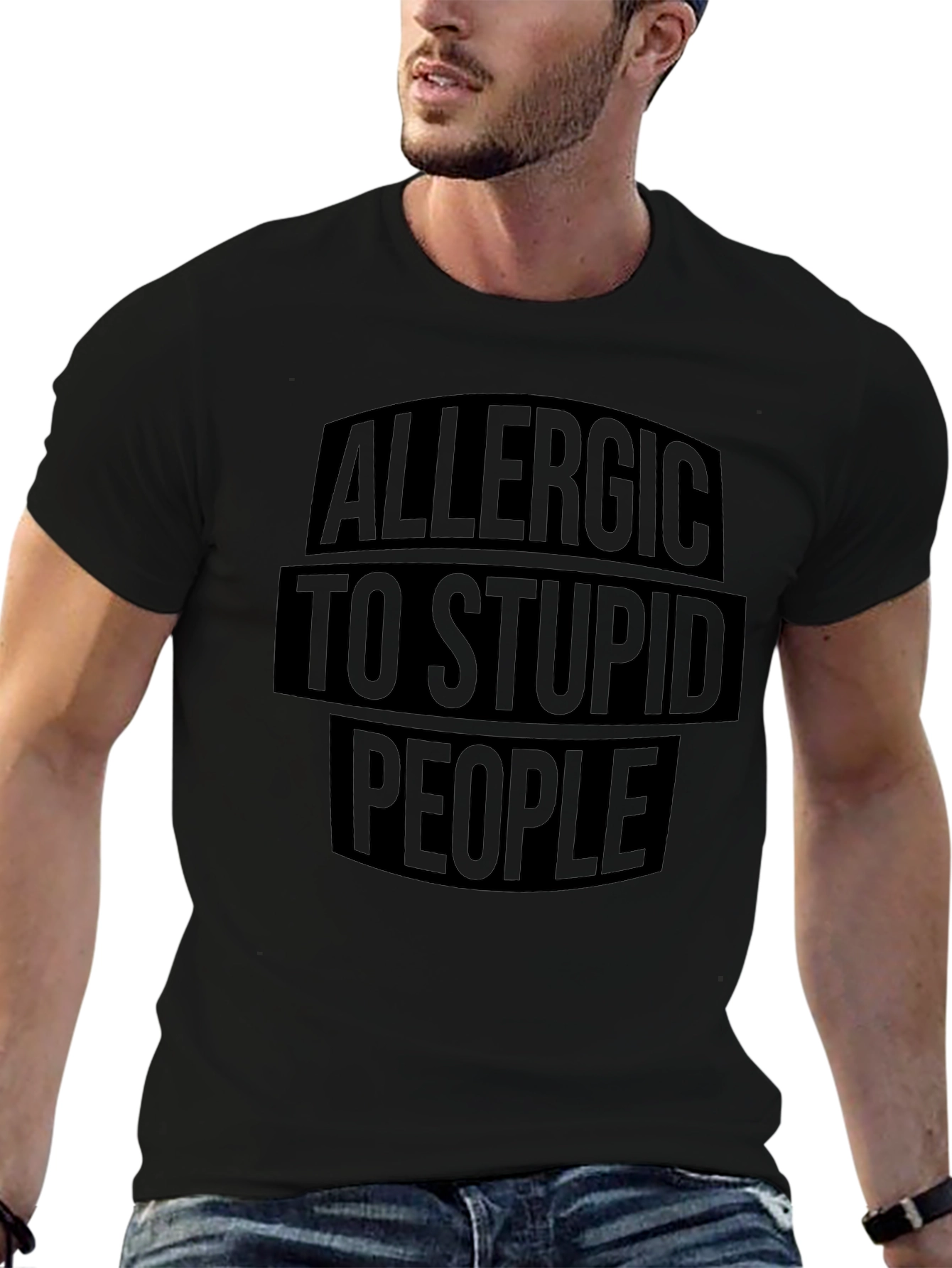 Allergic To Stupid People Graphic T-Shirt