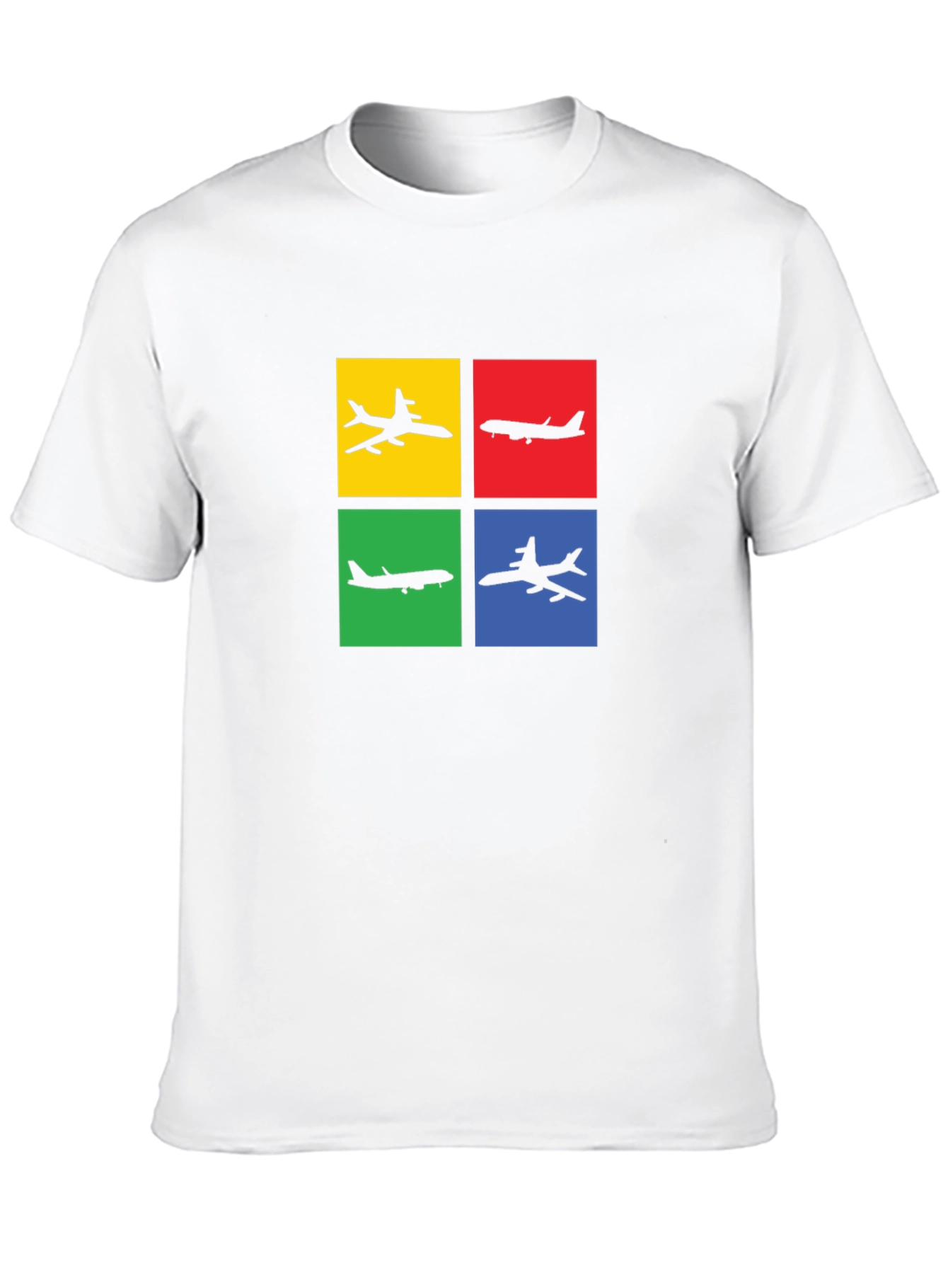 Airplane Silhouette Graphic Tee - Mens Black T-Shirt