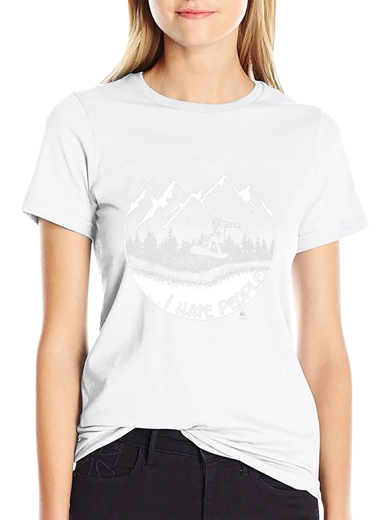 I Hate People Snowboarder Graphic Tee