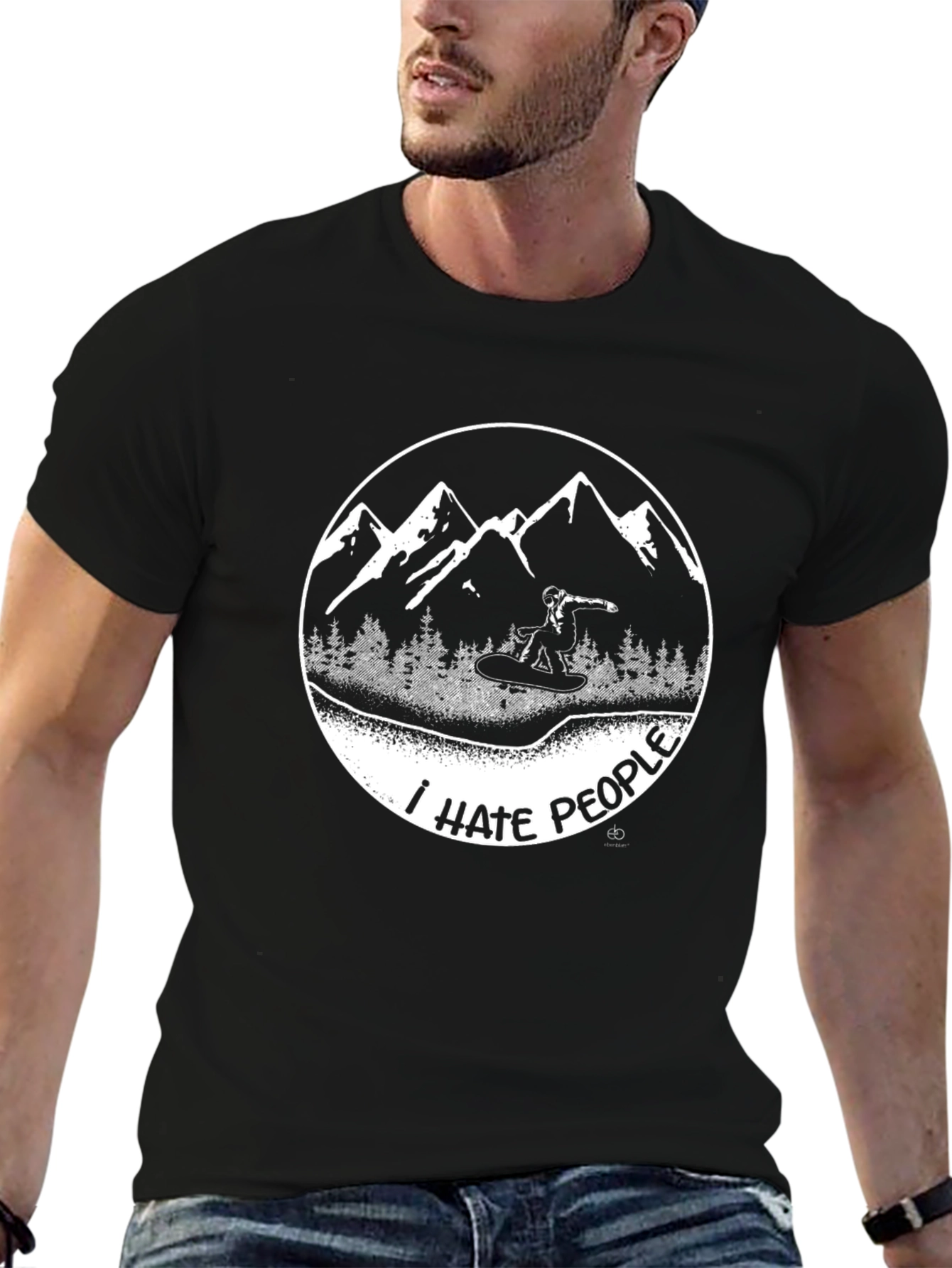 I Hate People Snowboarder Graphic Tee