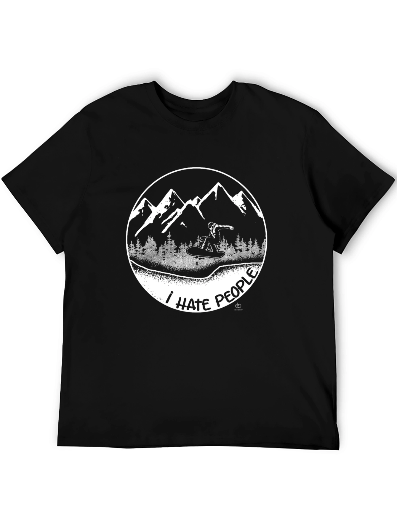 I Hate People Snowboarder Graphic Tee