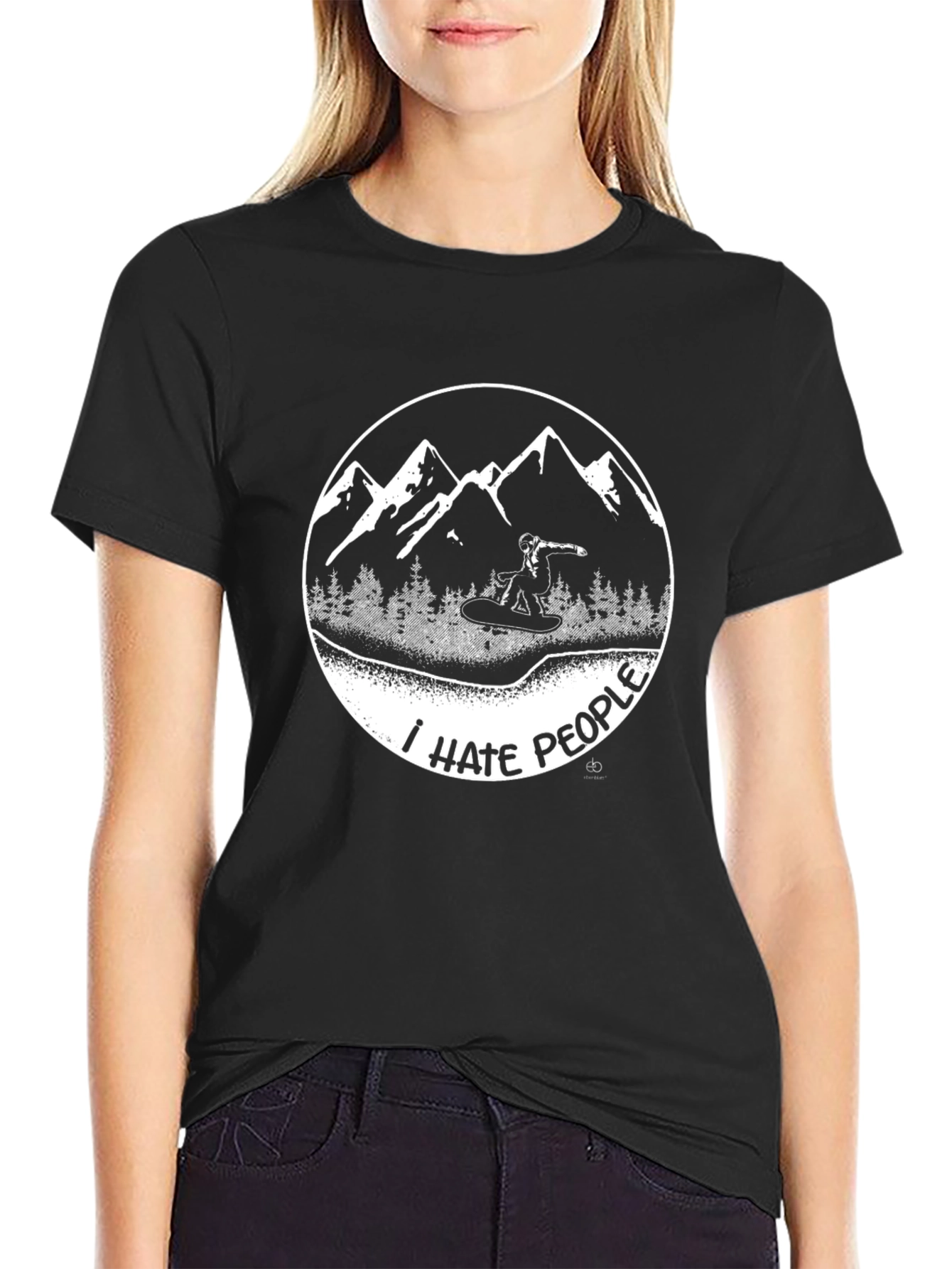 I Hate People Snowboarder Graphic Tee