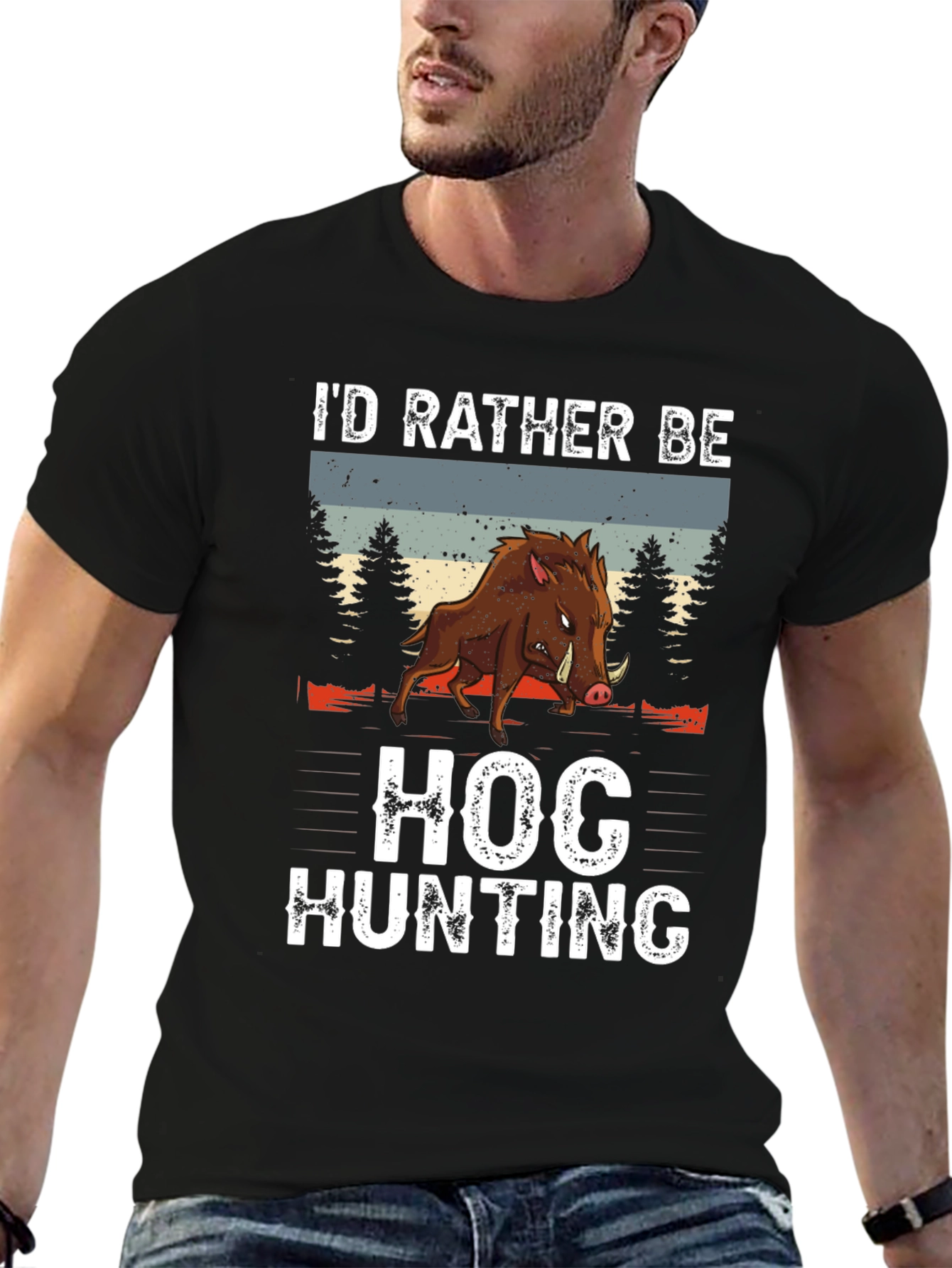 Hog Hunting Tee: Id Rather Be Hunting Shirt