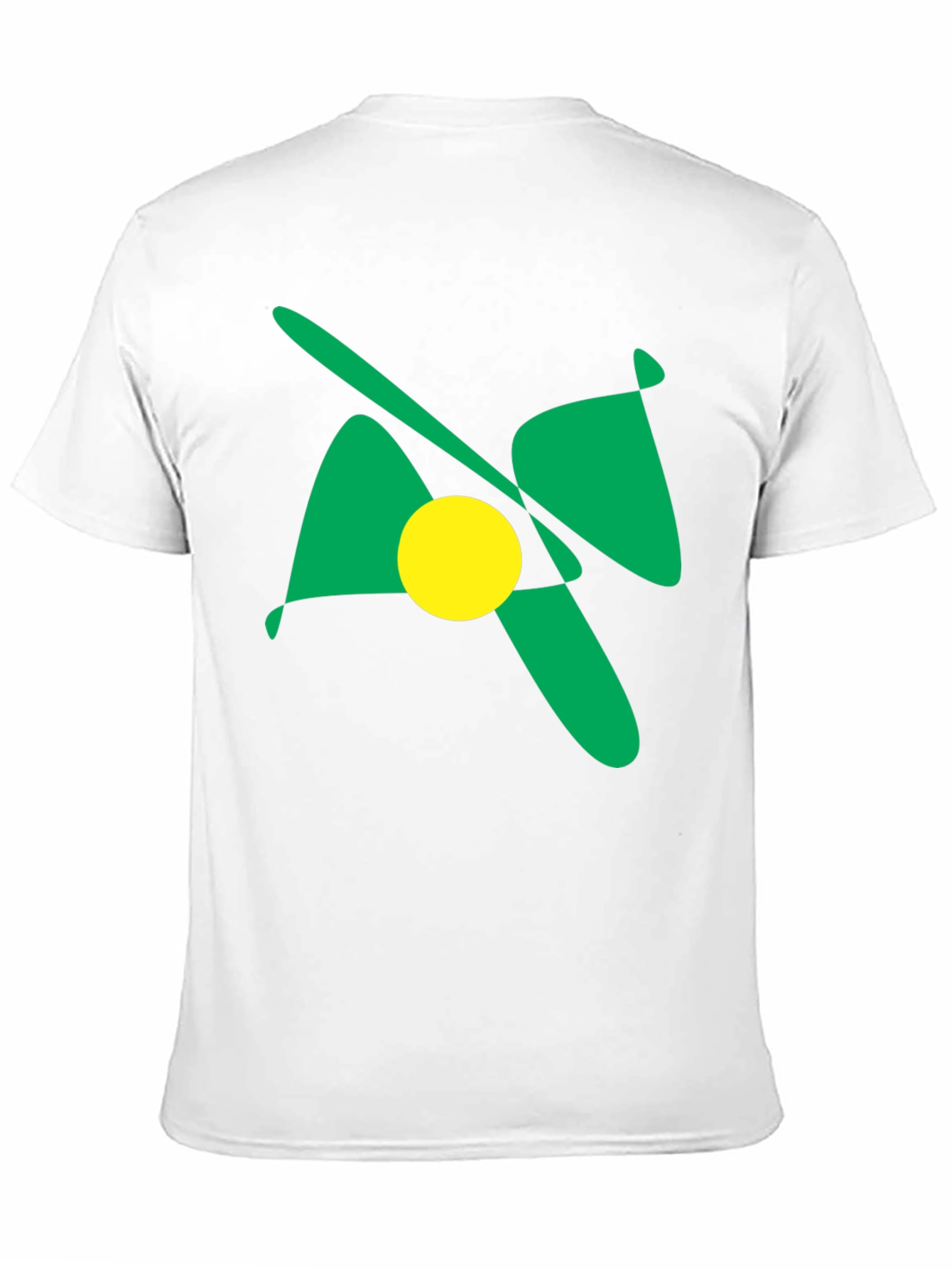 Abstract Graphic Tee - Bold Green & Yellow Design