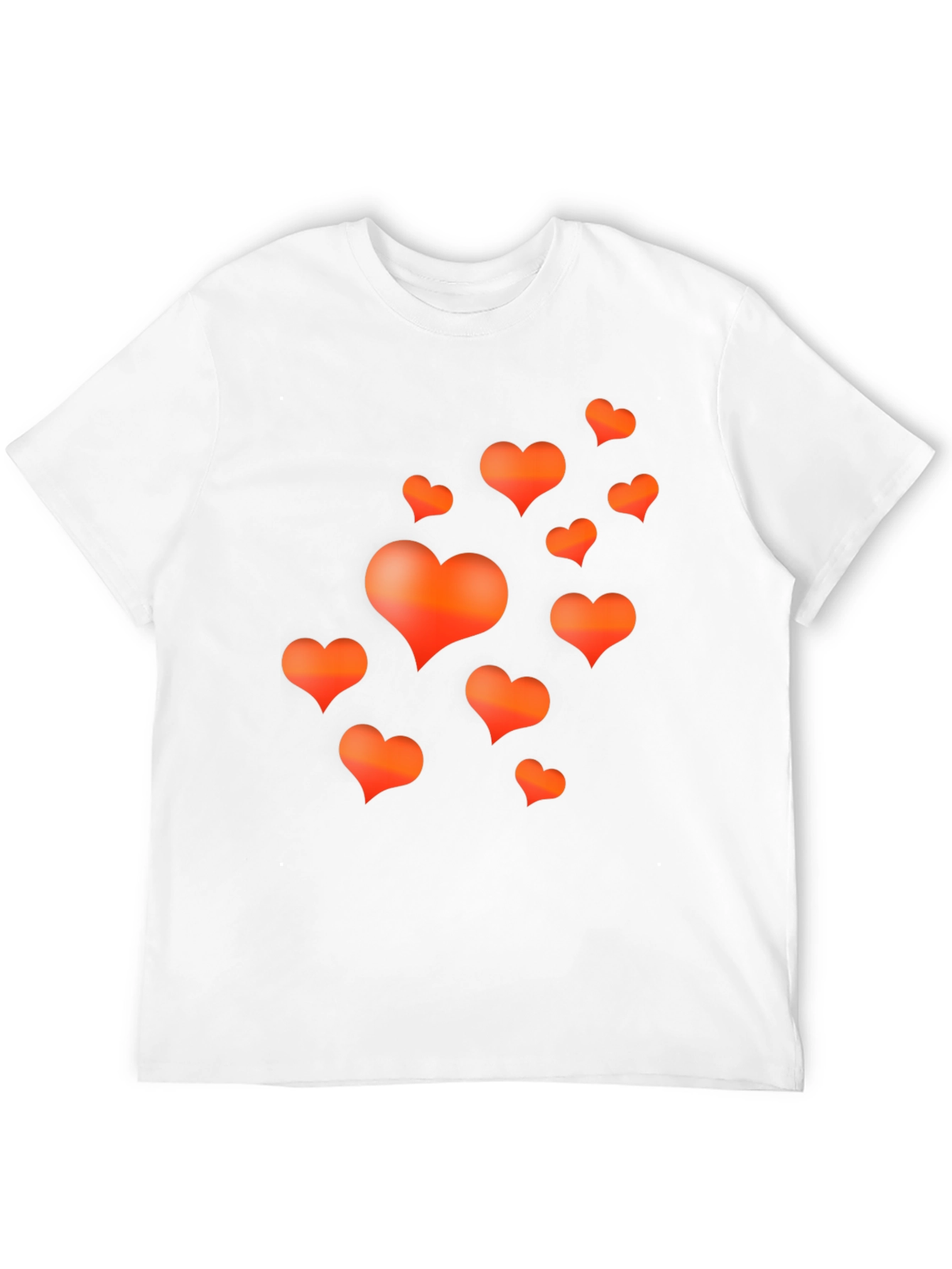 Heart Print Black T-Shirt