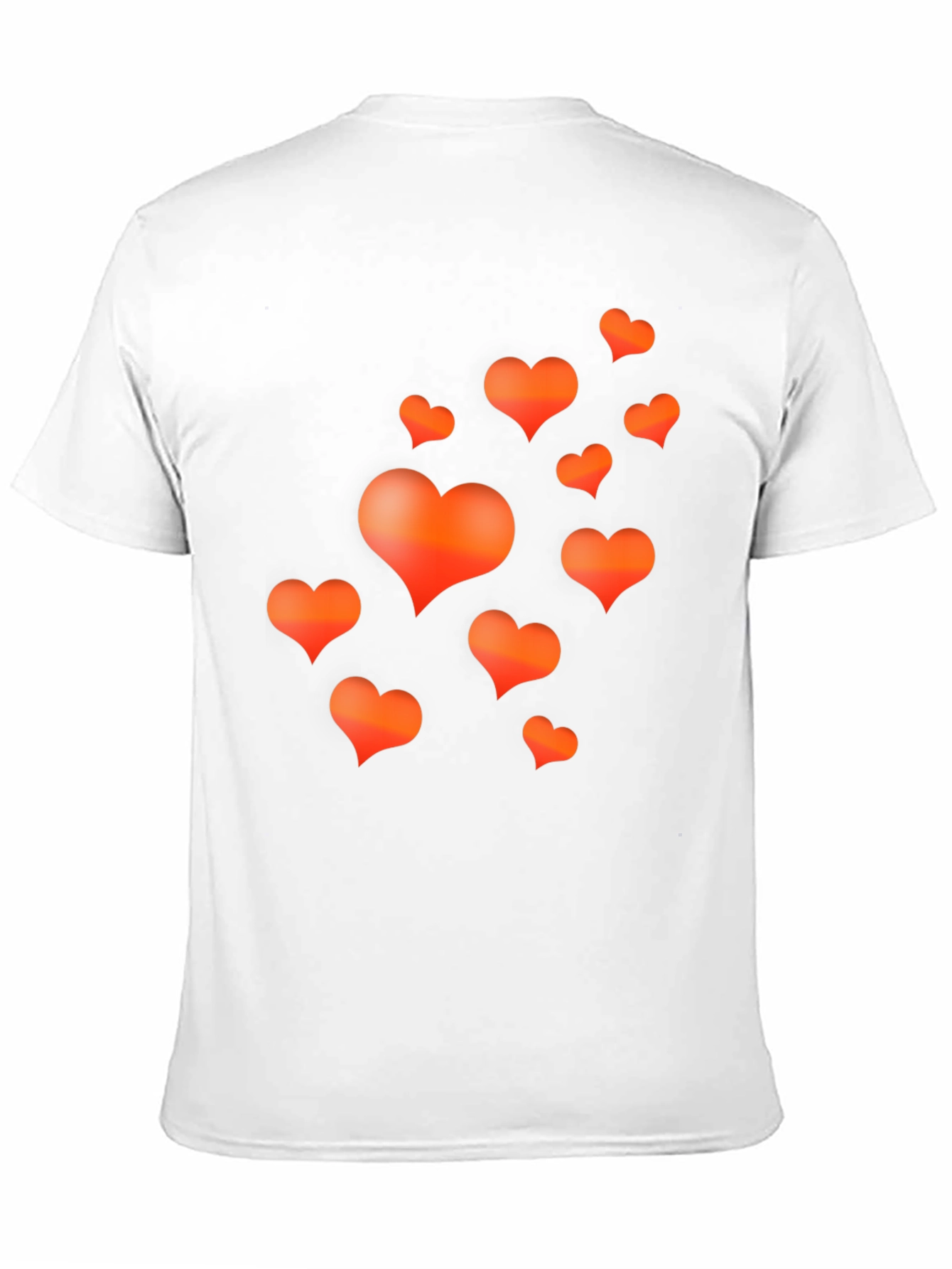 Heart Print Black T-Shirt