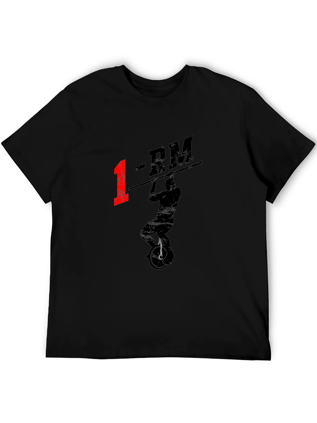 1-RM Unicyclist T-Shirt - Black Graphic Tee