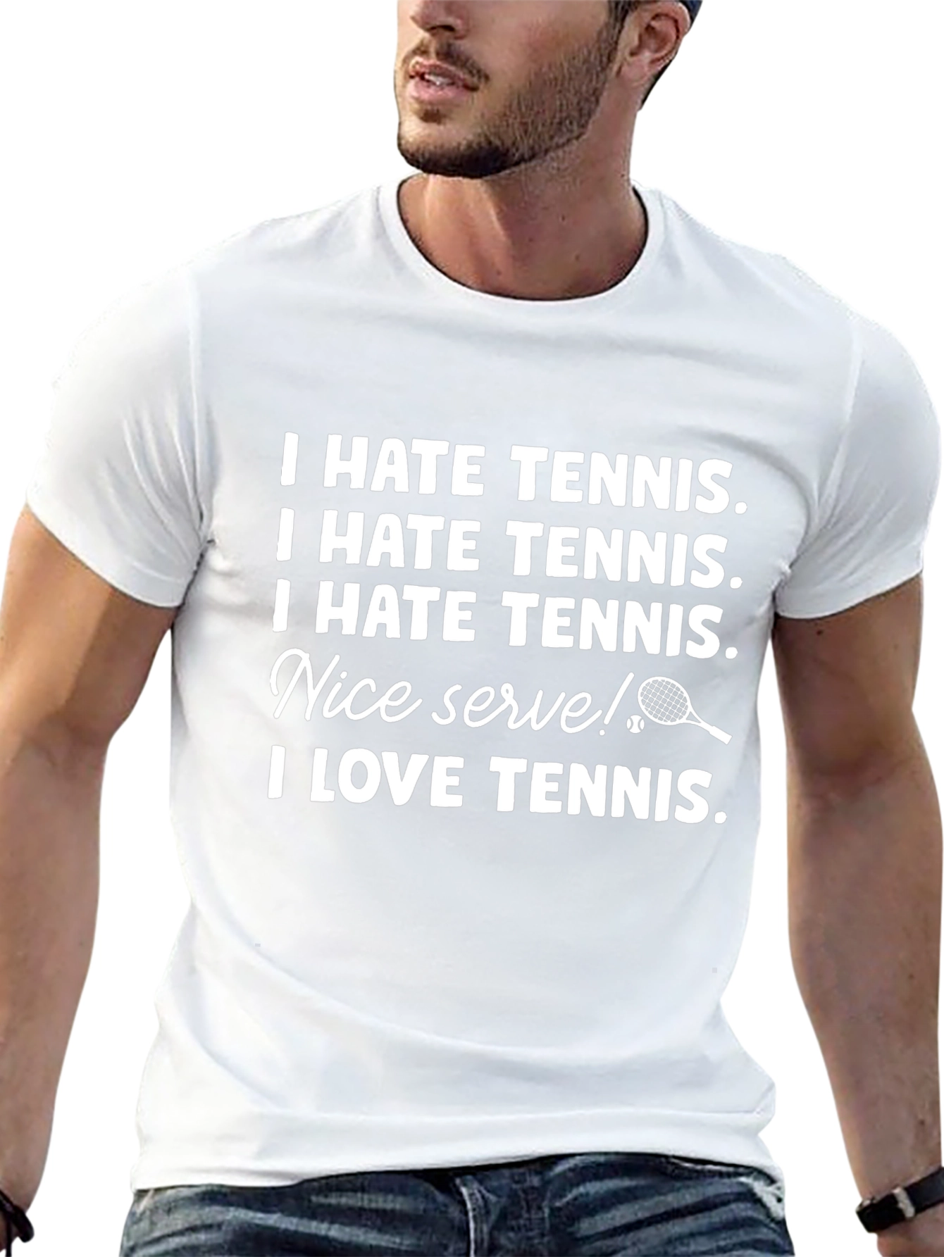 I Hate Tennis T-Shirt - Funny Tennis Lover Tee