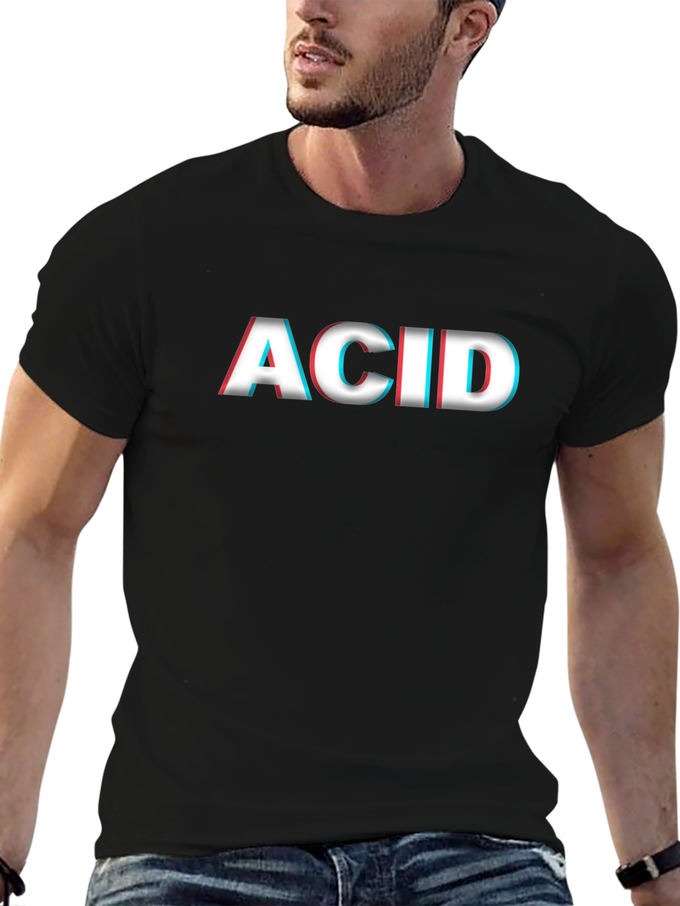 ACID 3D Effect Graphic Tee - Trendy & Stylish