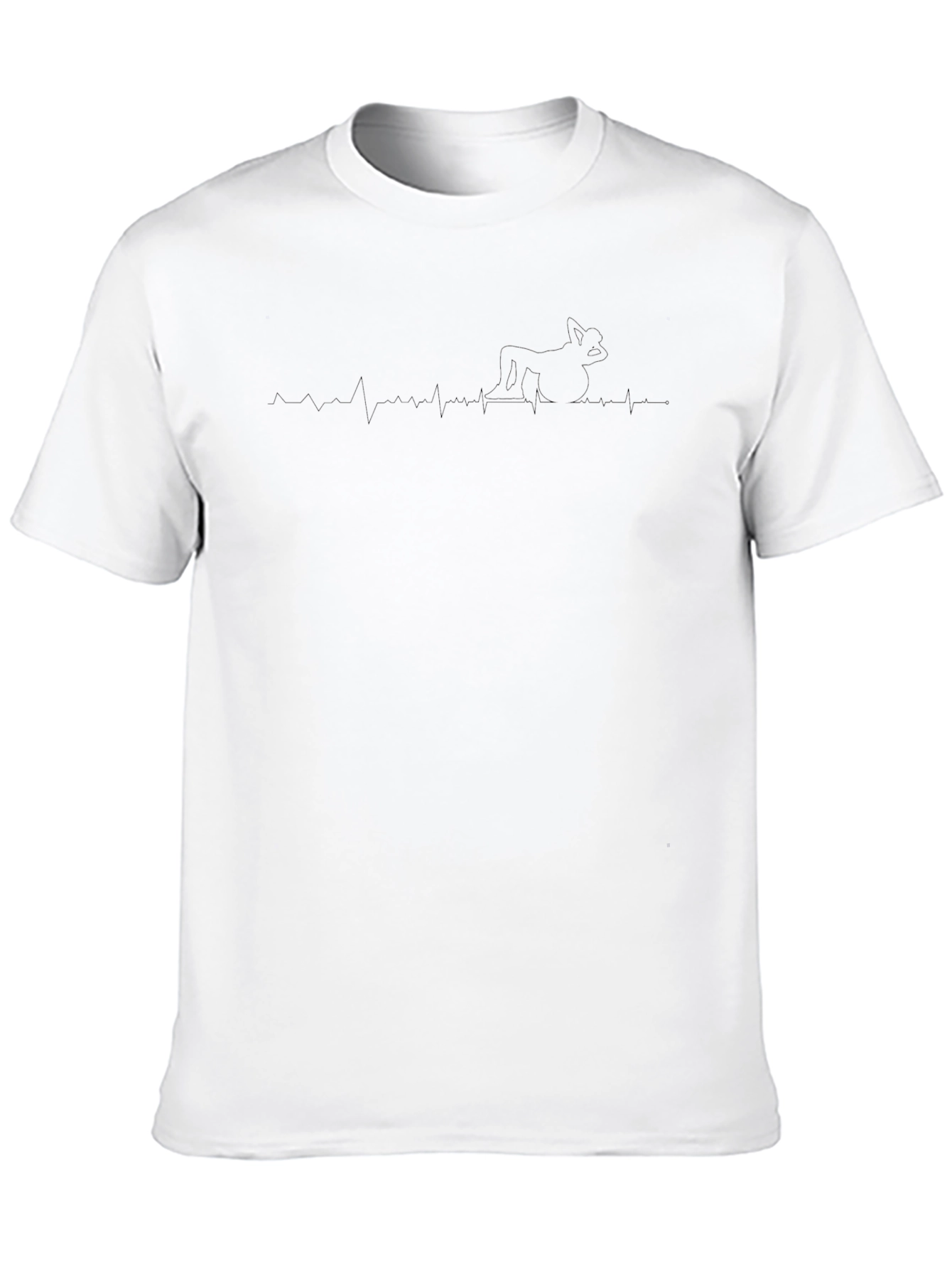 Heartbeat Dog Graphic Tee - Unisex Soft Cotton T-Shirt