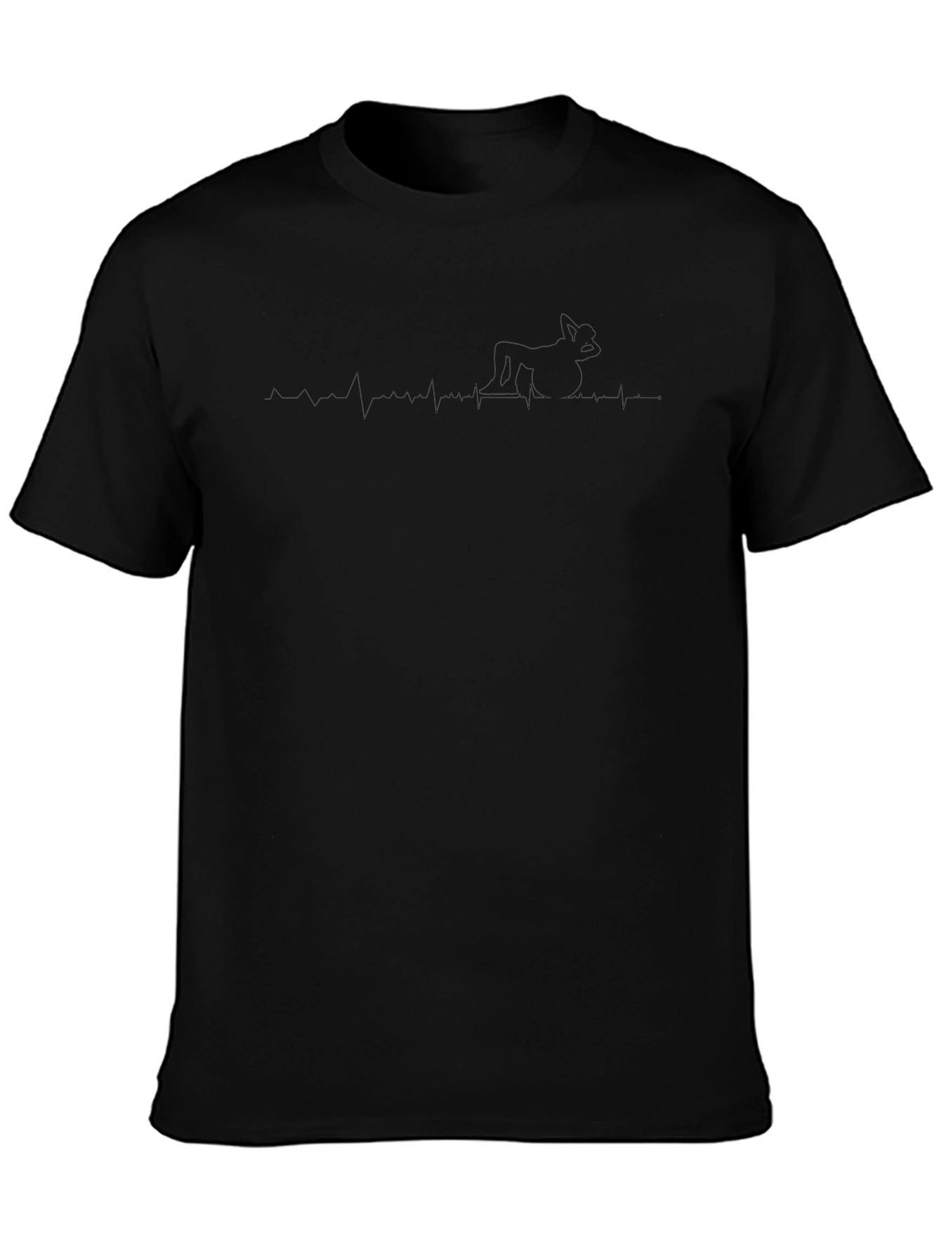 Heartbeat Dog Graphic Tee - Unisex Soft Cotton T-Shirt