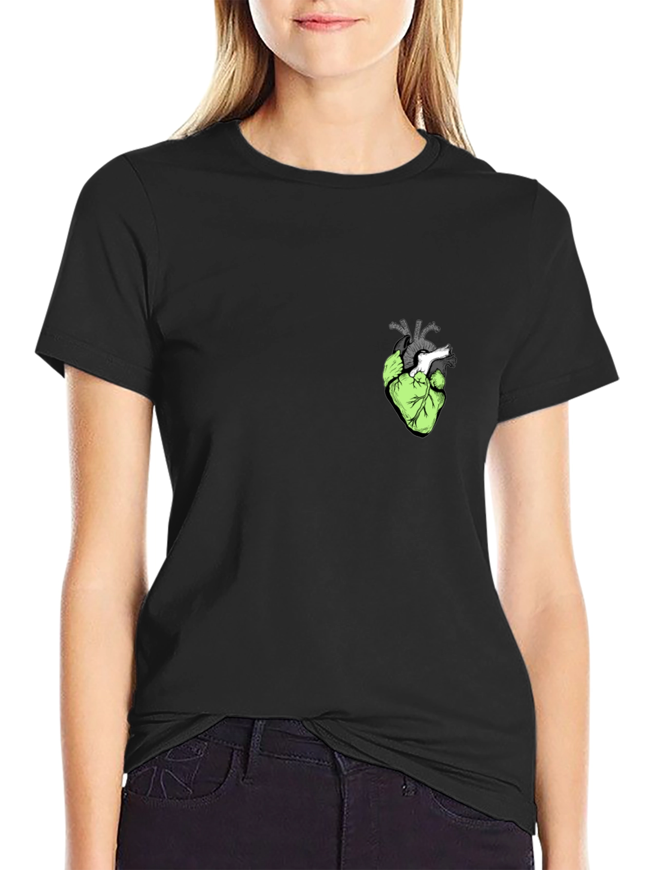 Anatomical Heart Graphic Tee - Black