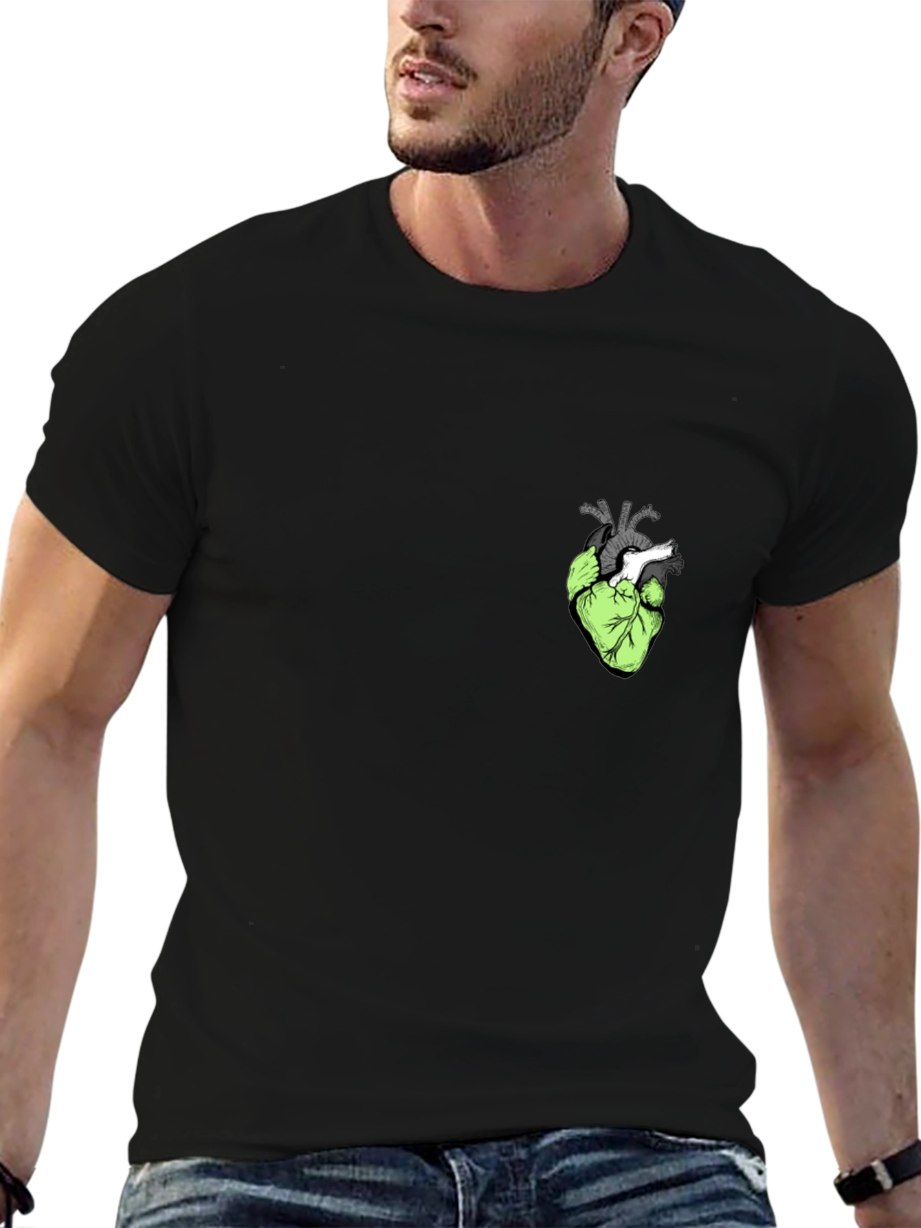 Anatomical Heart Graphic Tee - Black