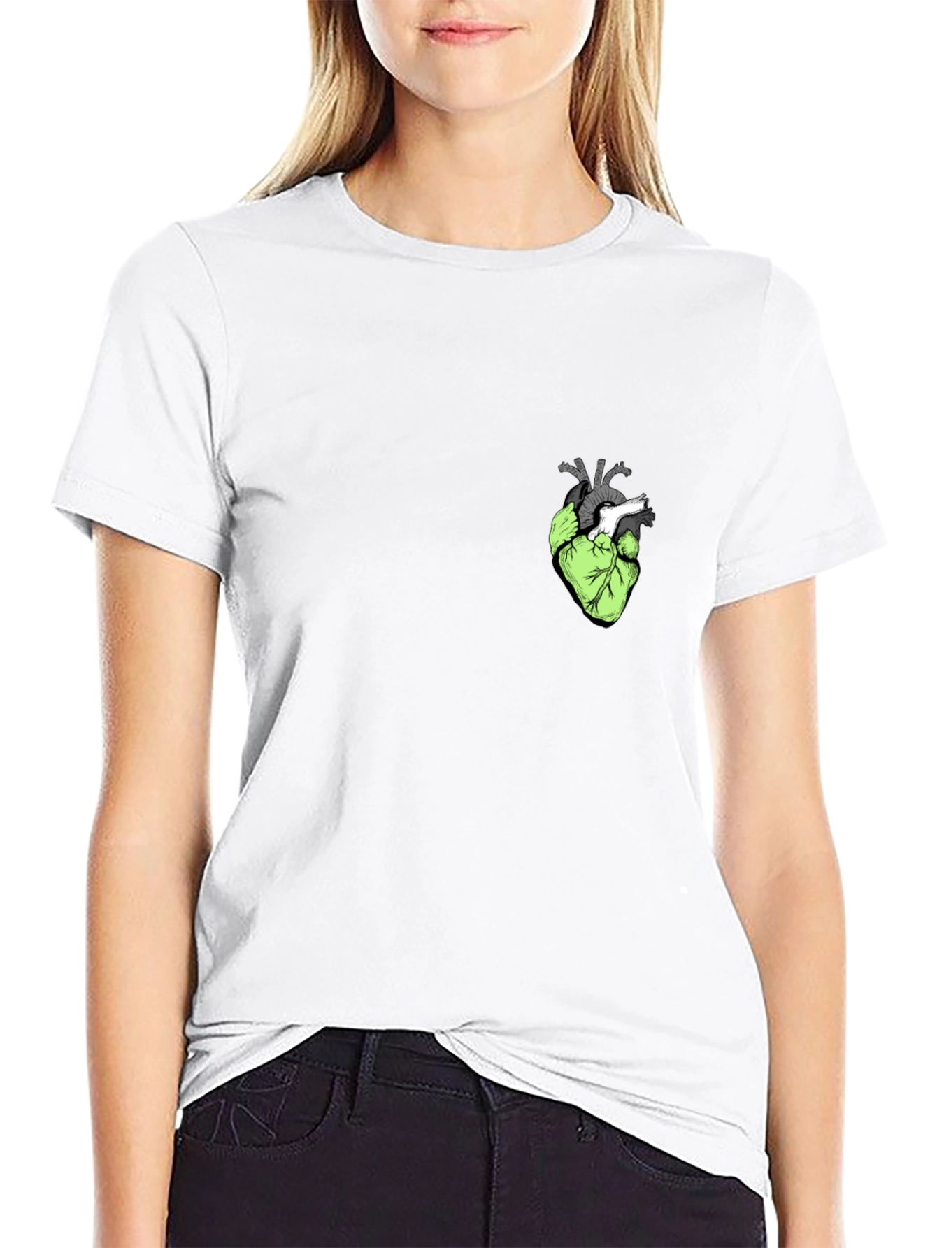 Anatomical Heart Graphic Tee - Black