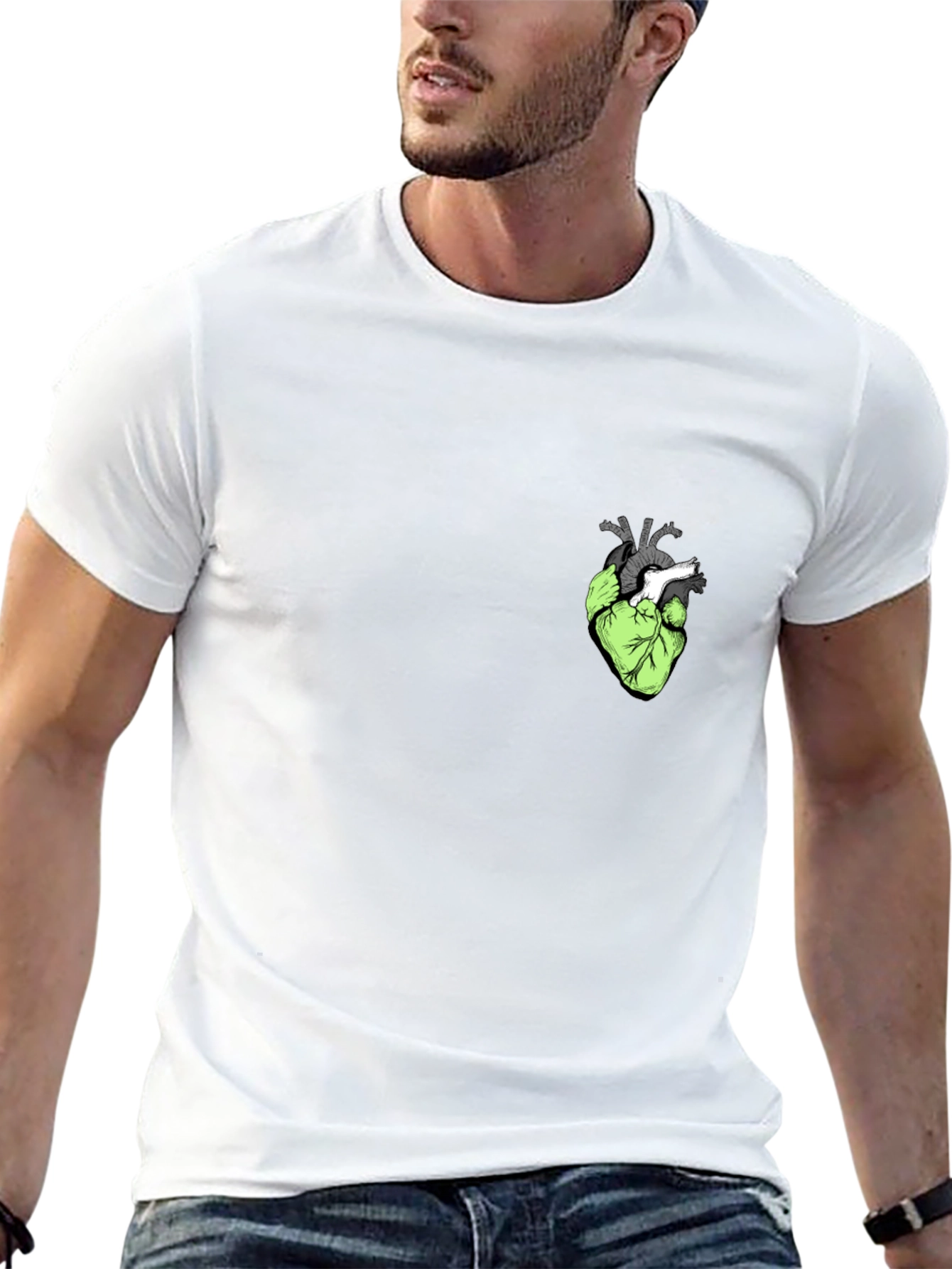 Anatomical Heart Graphic Tee - Black