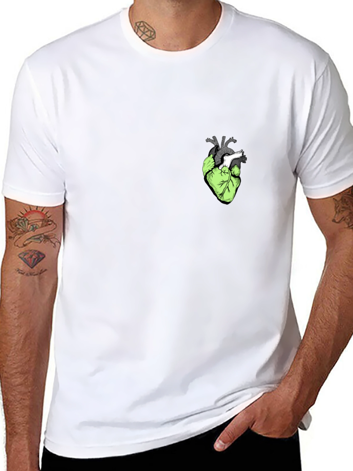 Anatomical Heart Graphic Tee - Black