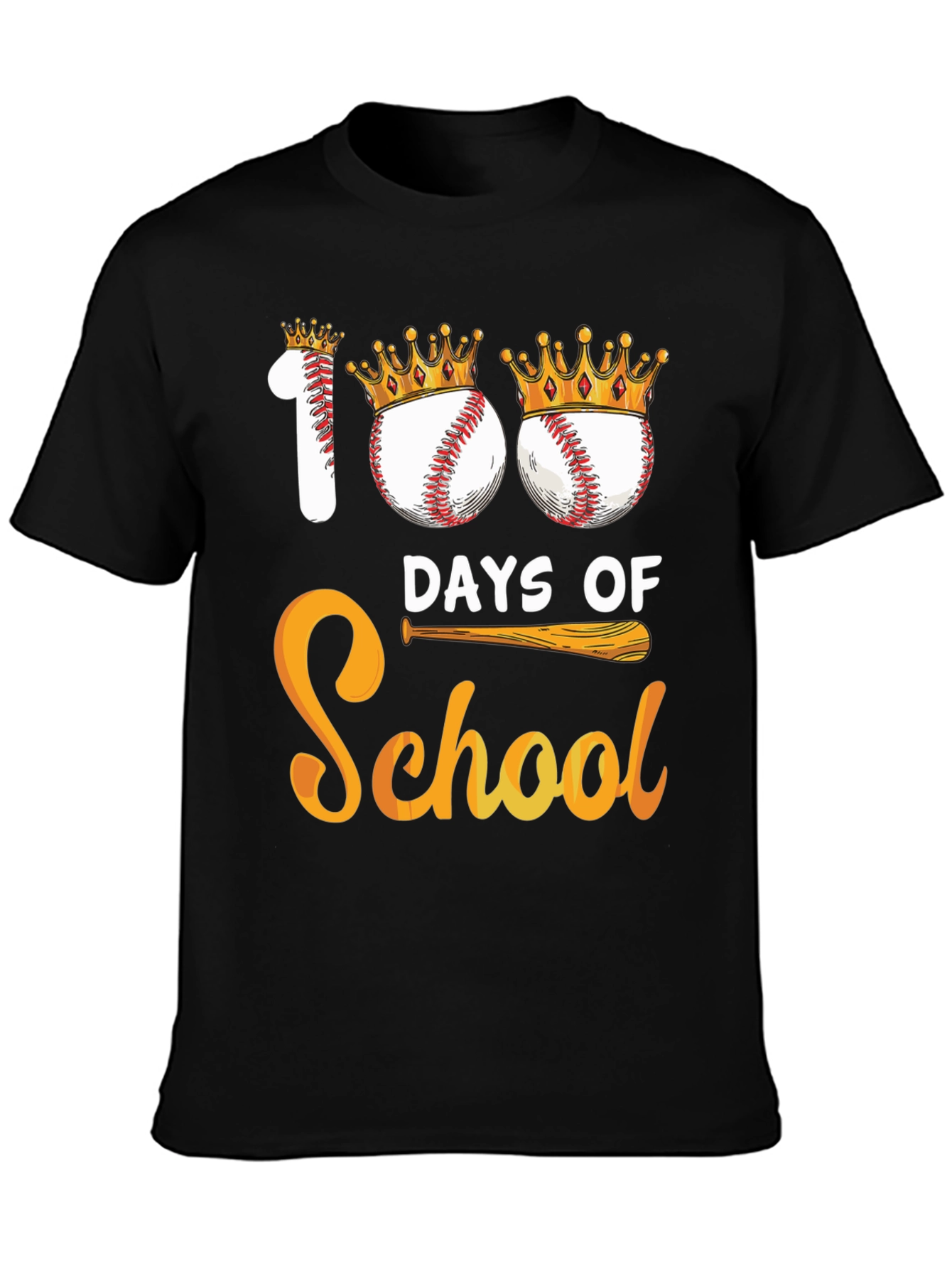 100 Days of School Baseball T-Shirt
