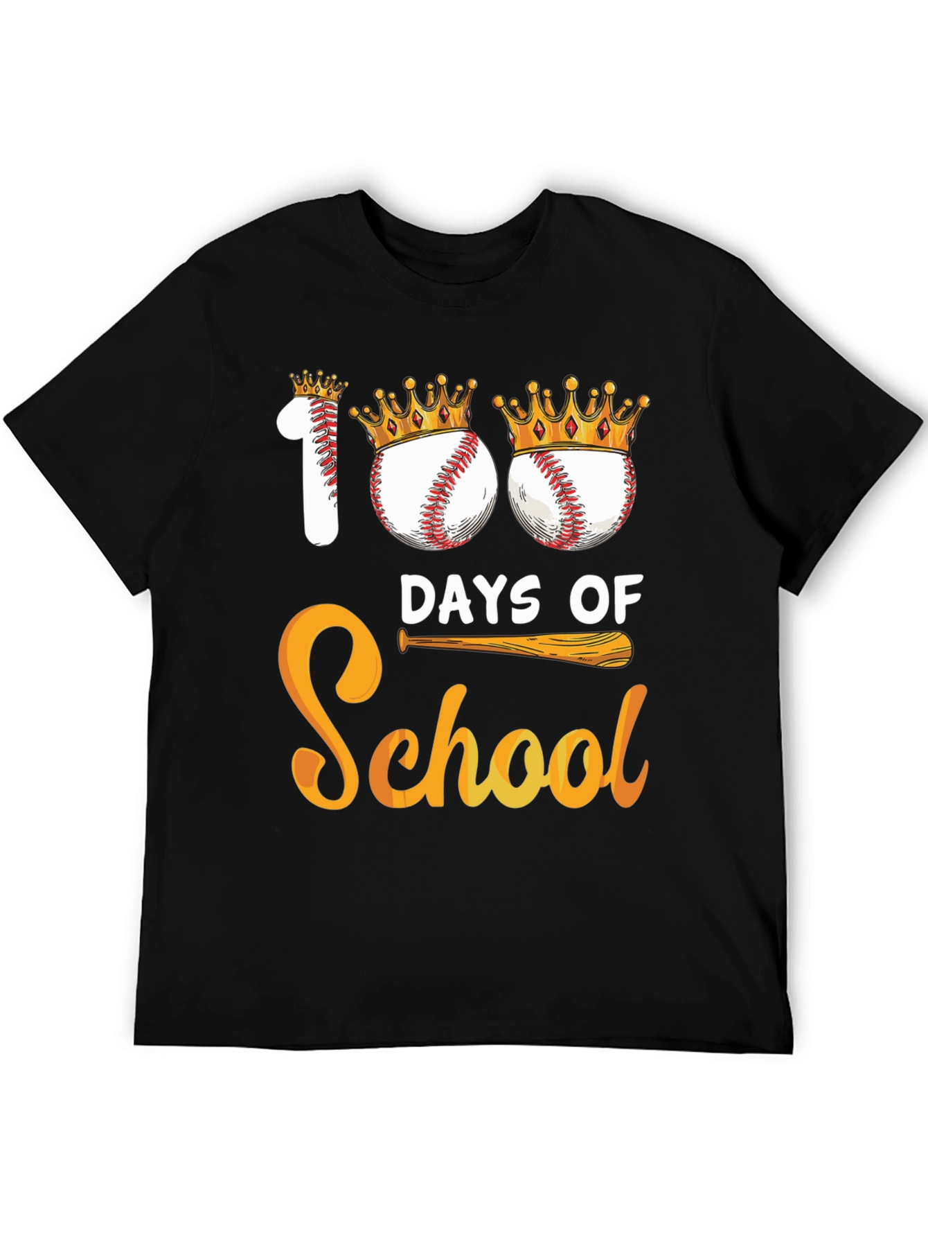 100 Days of School Baseball T-Shirt