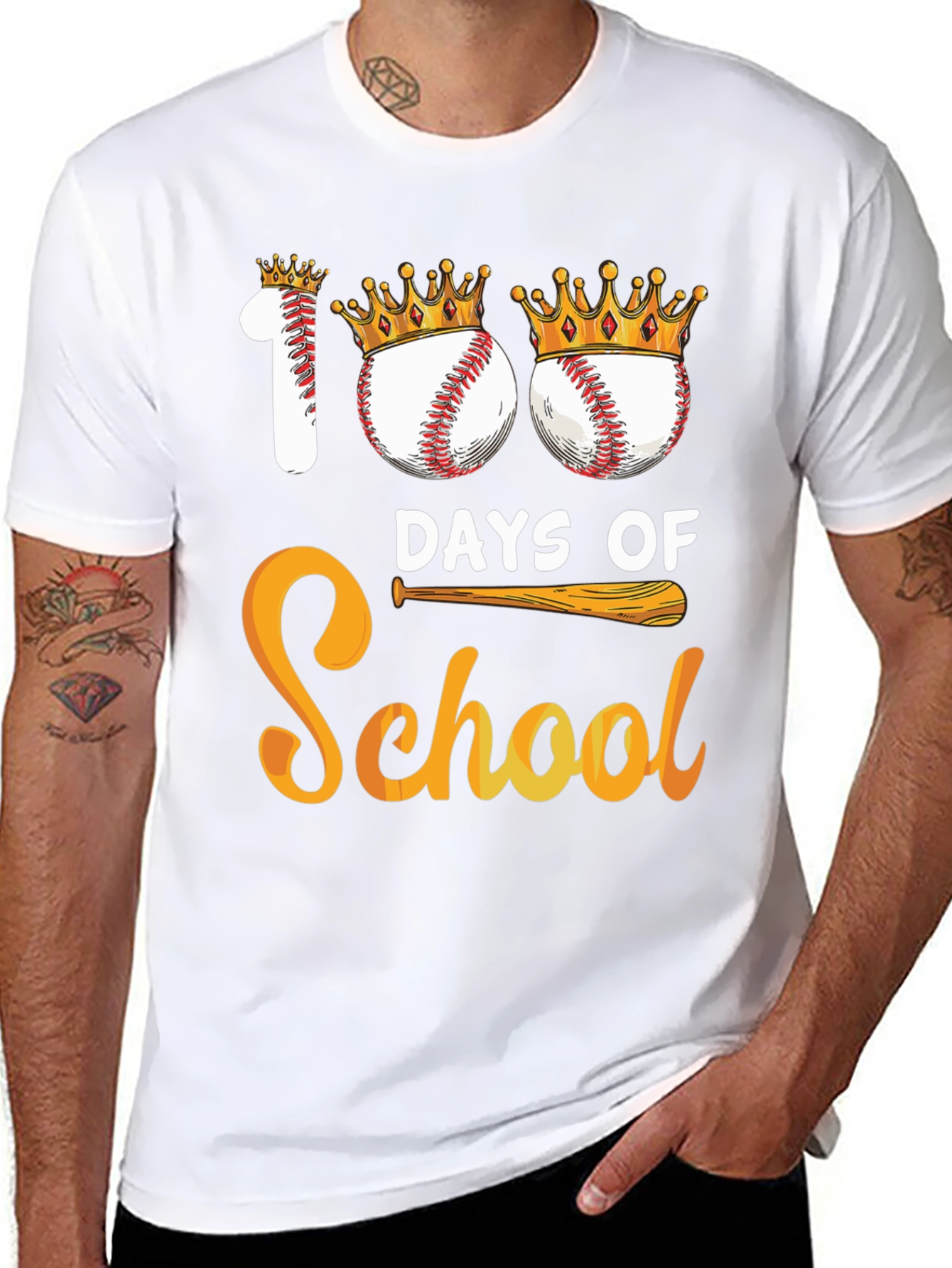 100 Days of School Baseball T-Shirt