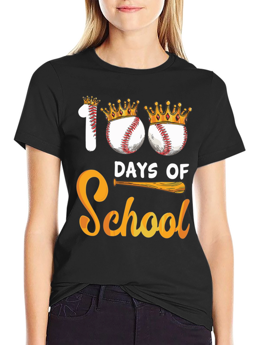 100 Days of School Baseball T-Shirt