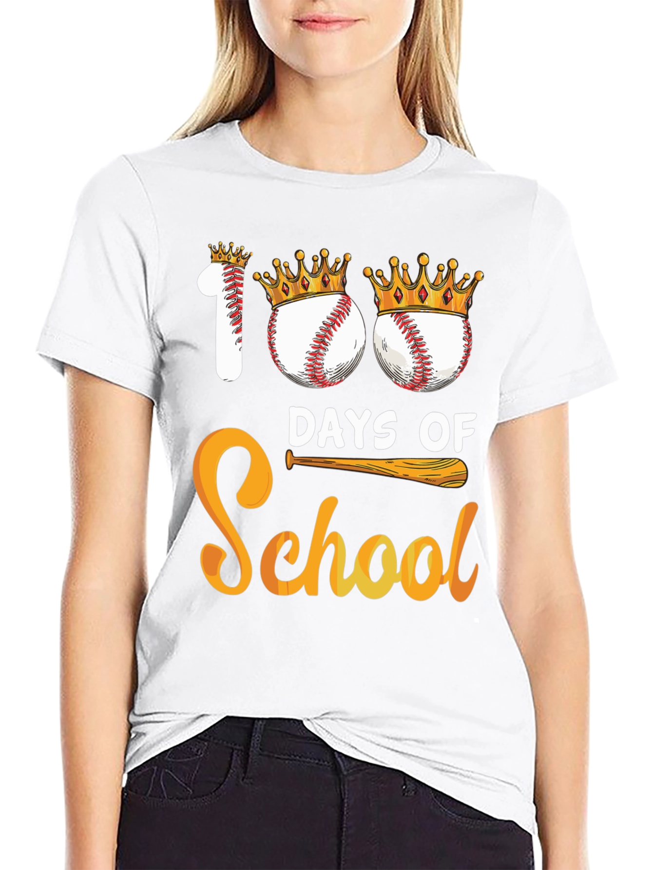 100 Days of School Baseball T-Shirt