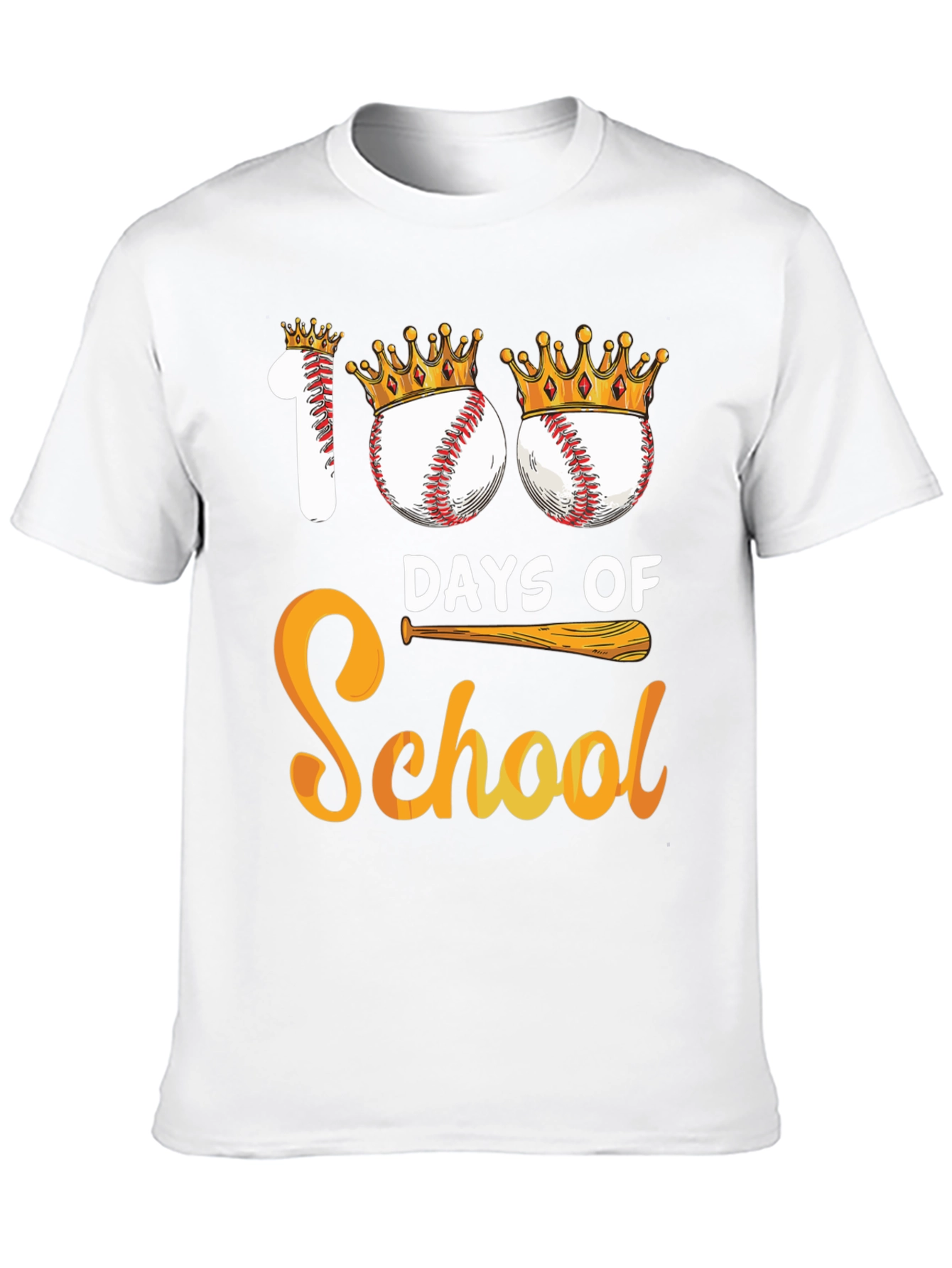 100 Days of School Baseball T-Shirt