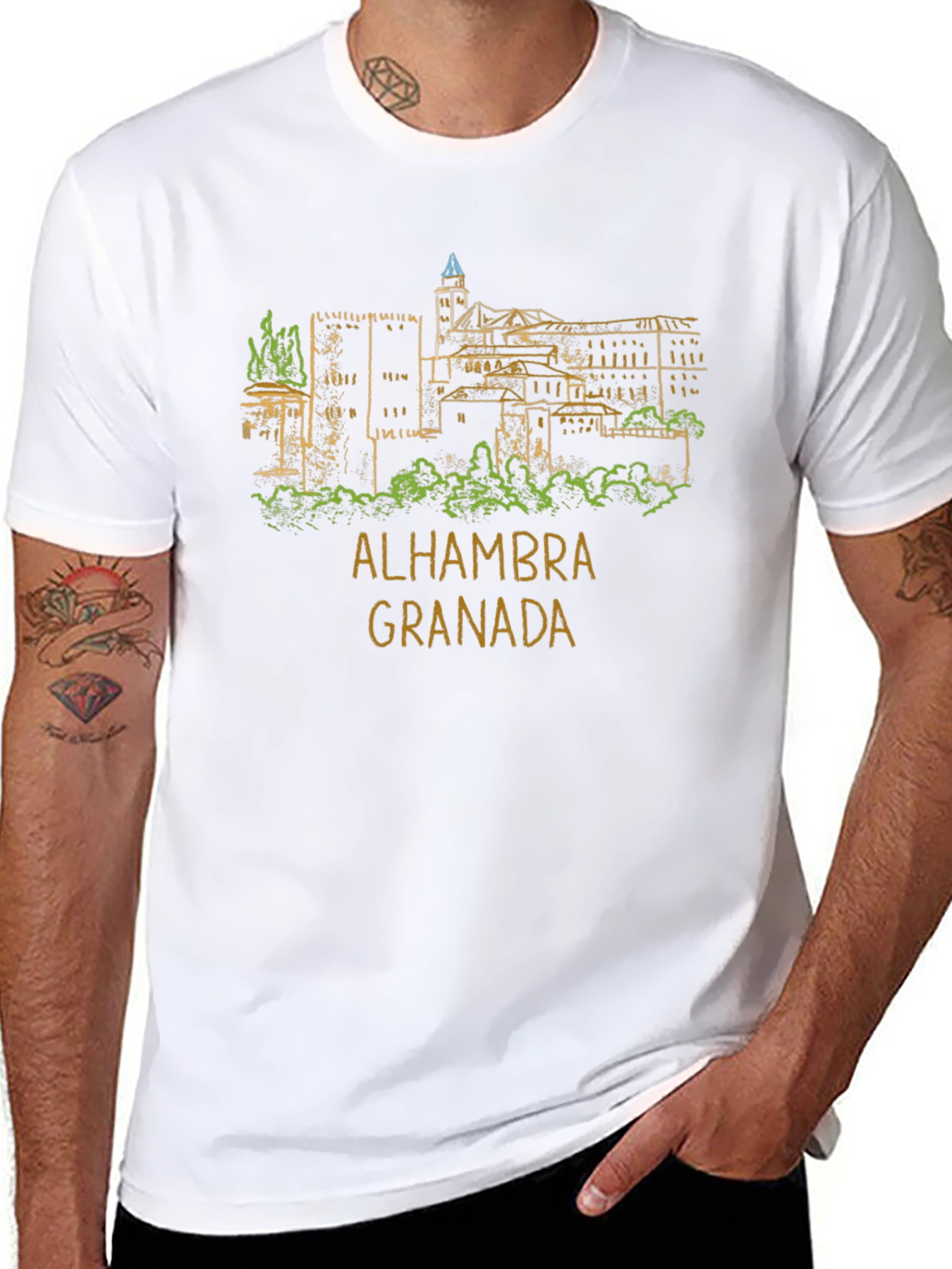 Alhambra Granada Graphic Tee - Classic Black