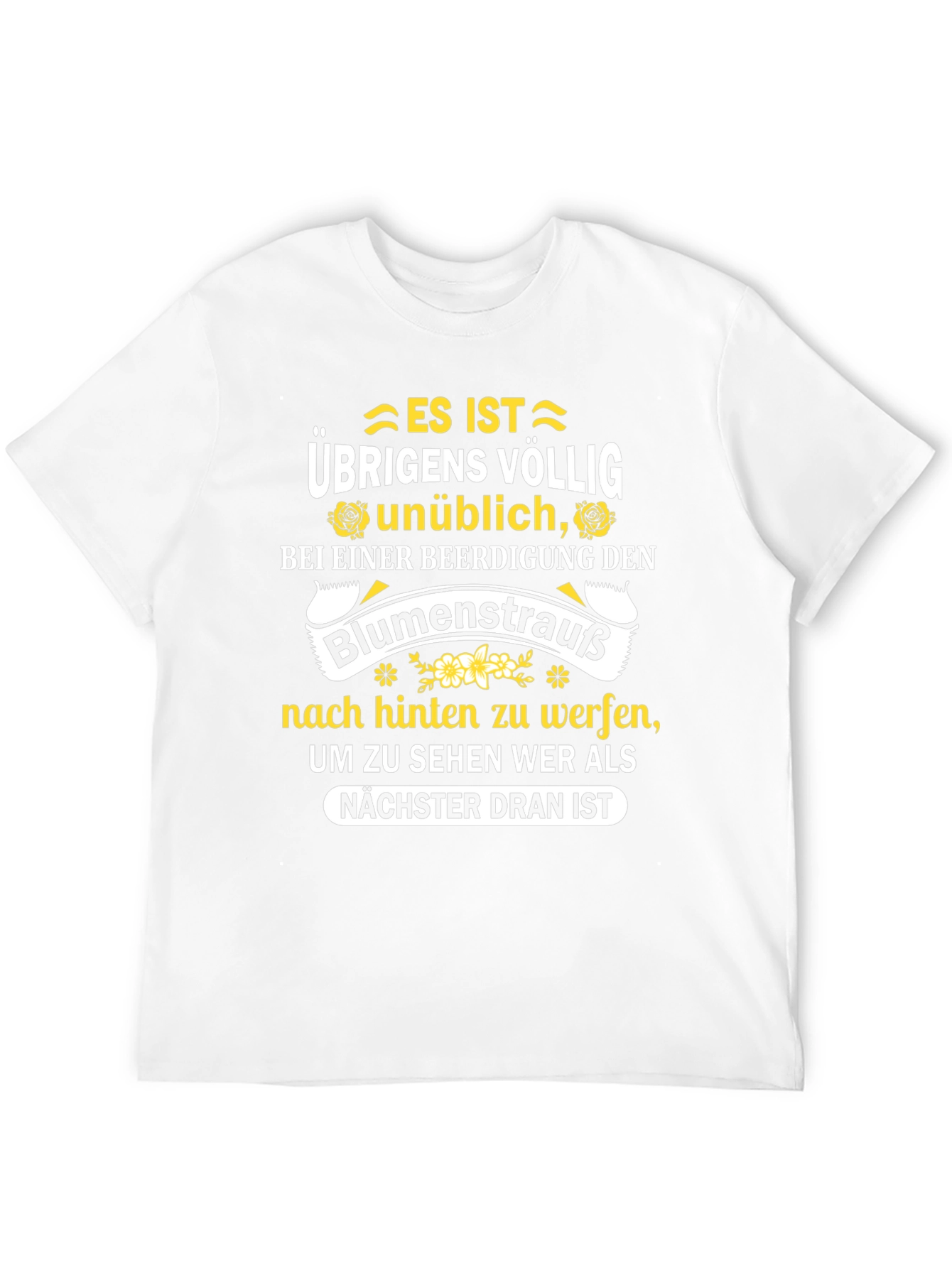 Humorous “Bouquet Toss at Funeral” T-Shirt