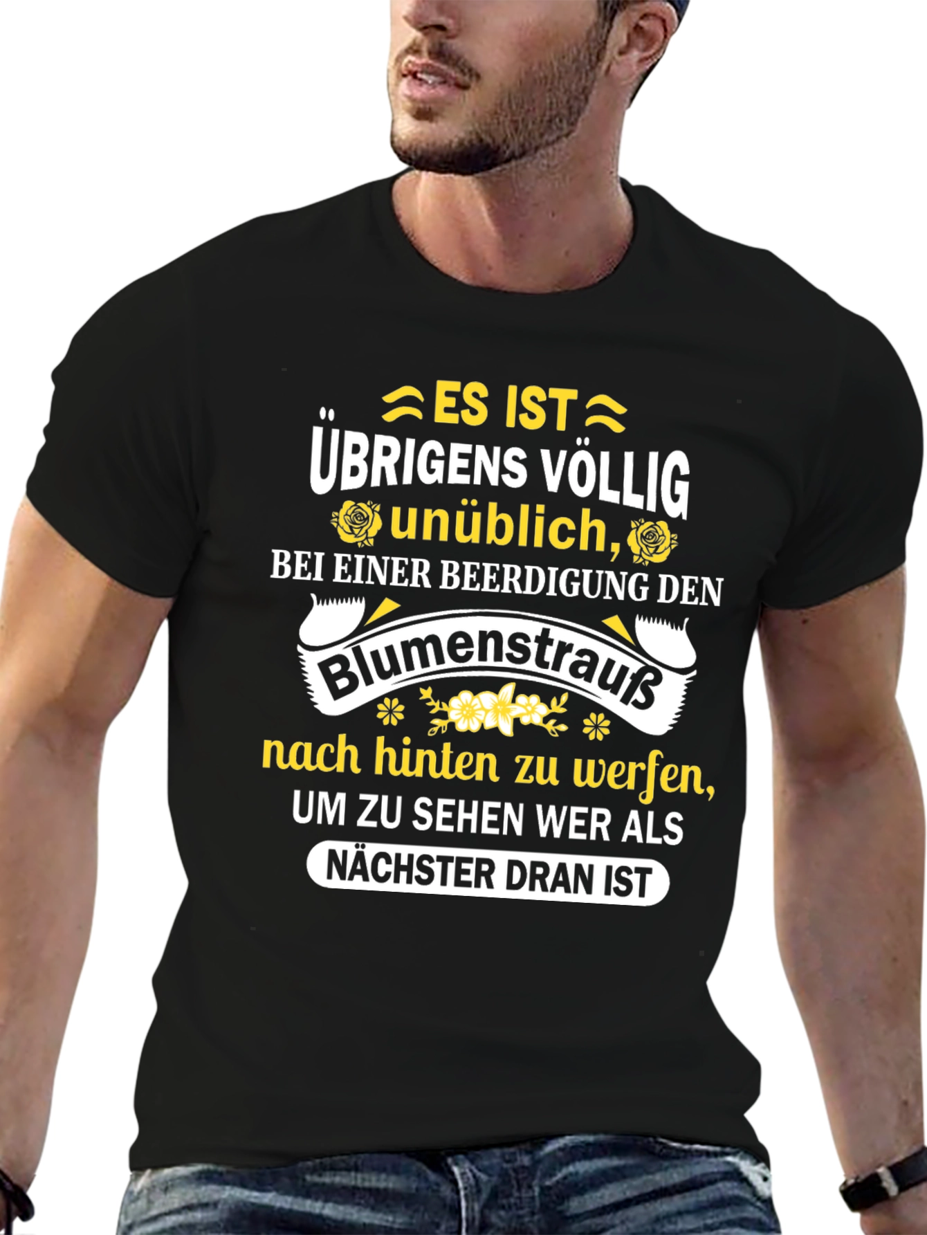 Humorous “Bouquet Toss at Funeral” T-Shirt