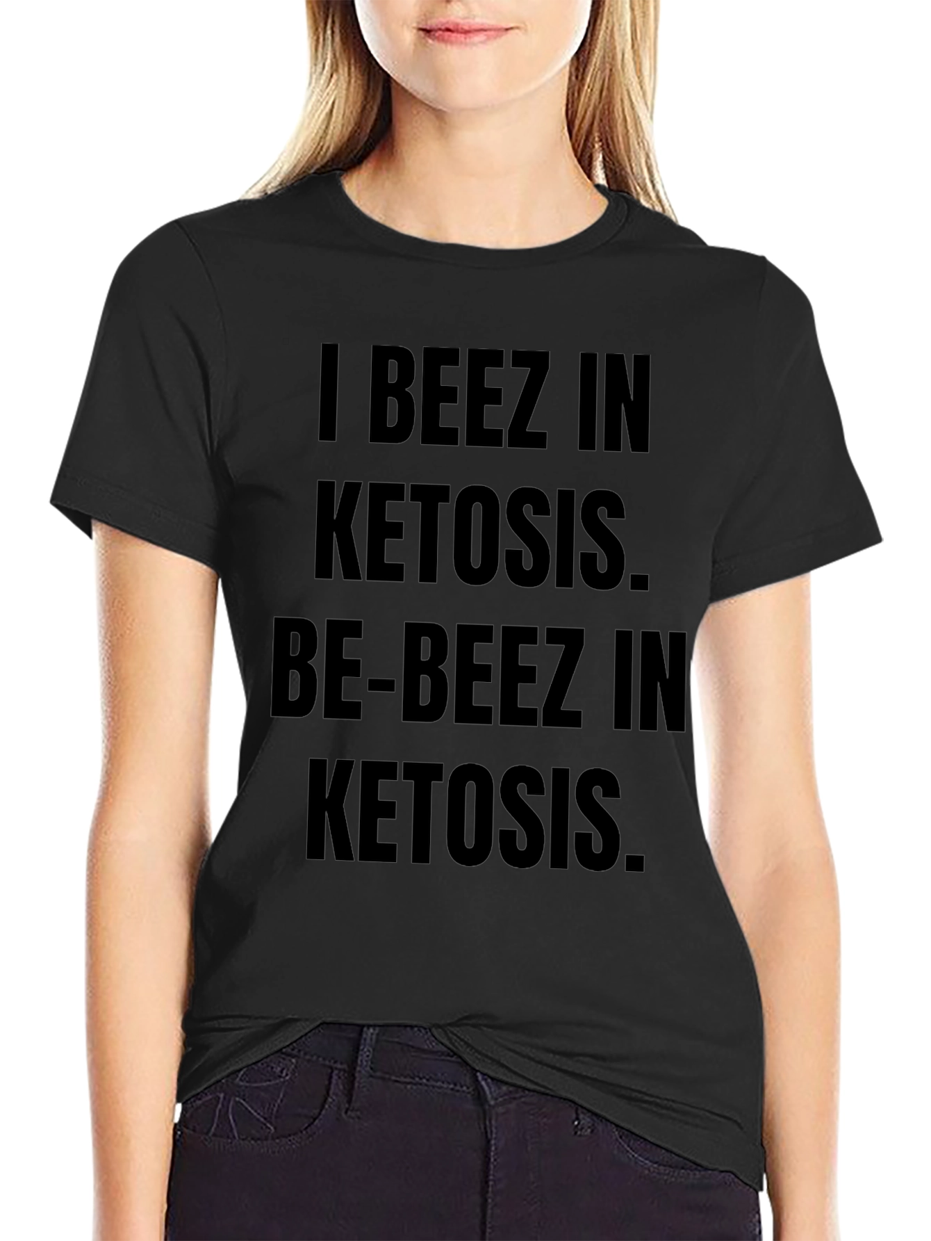 I BEEZ IN KETOSIS Black Graphic T-Shirt