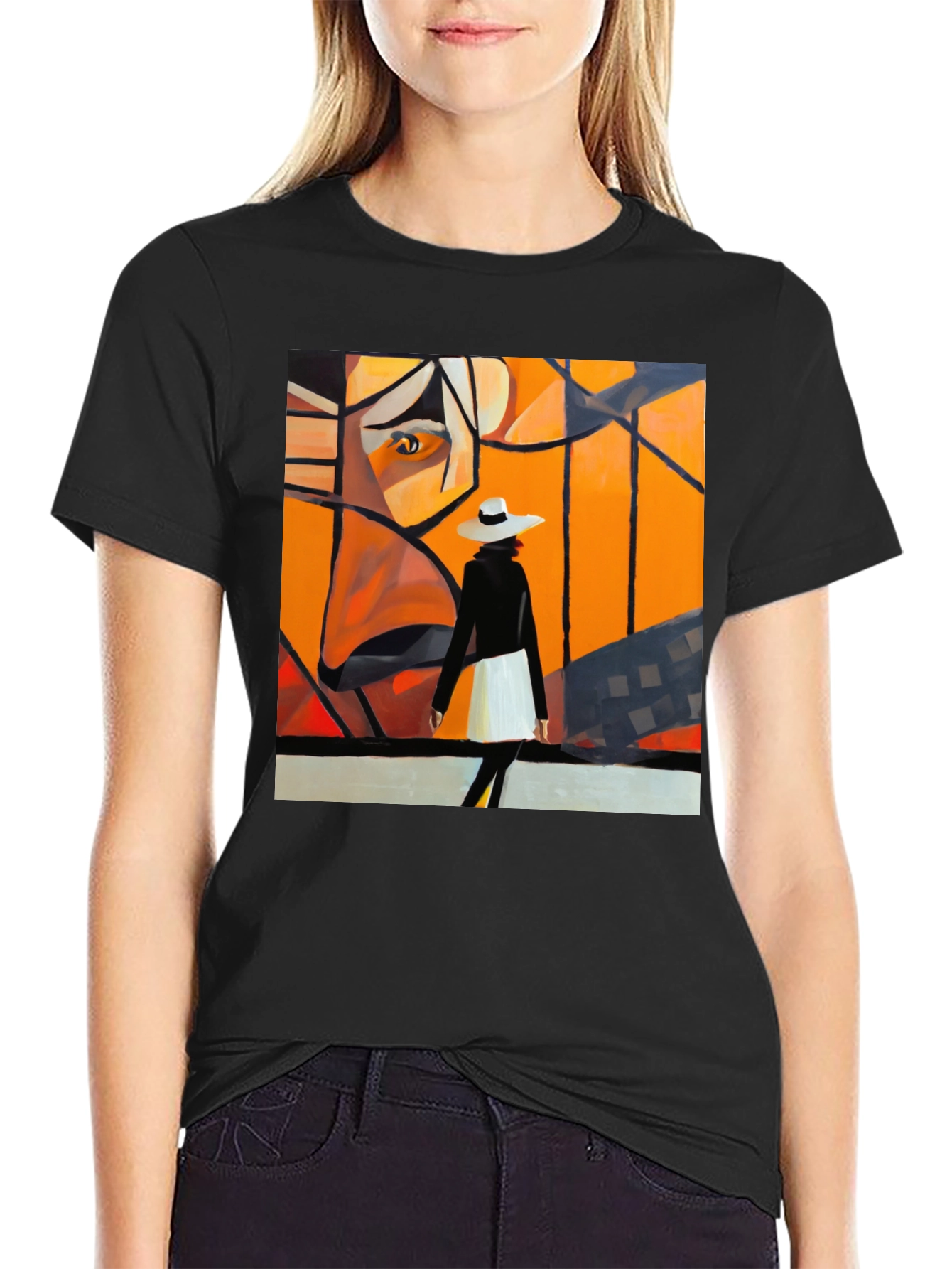 Abstract Art Black T-Shirt - Stylish Graphic Tee
