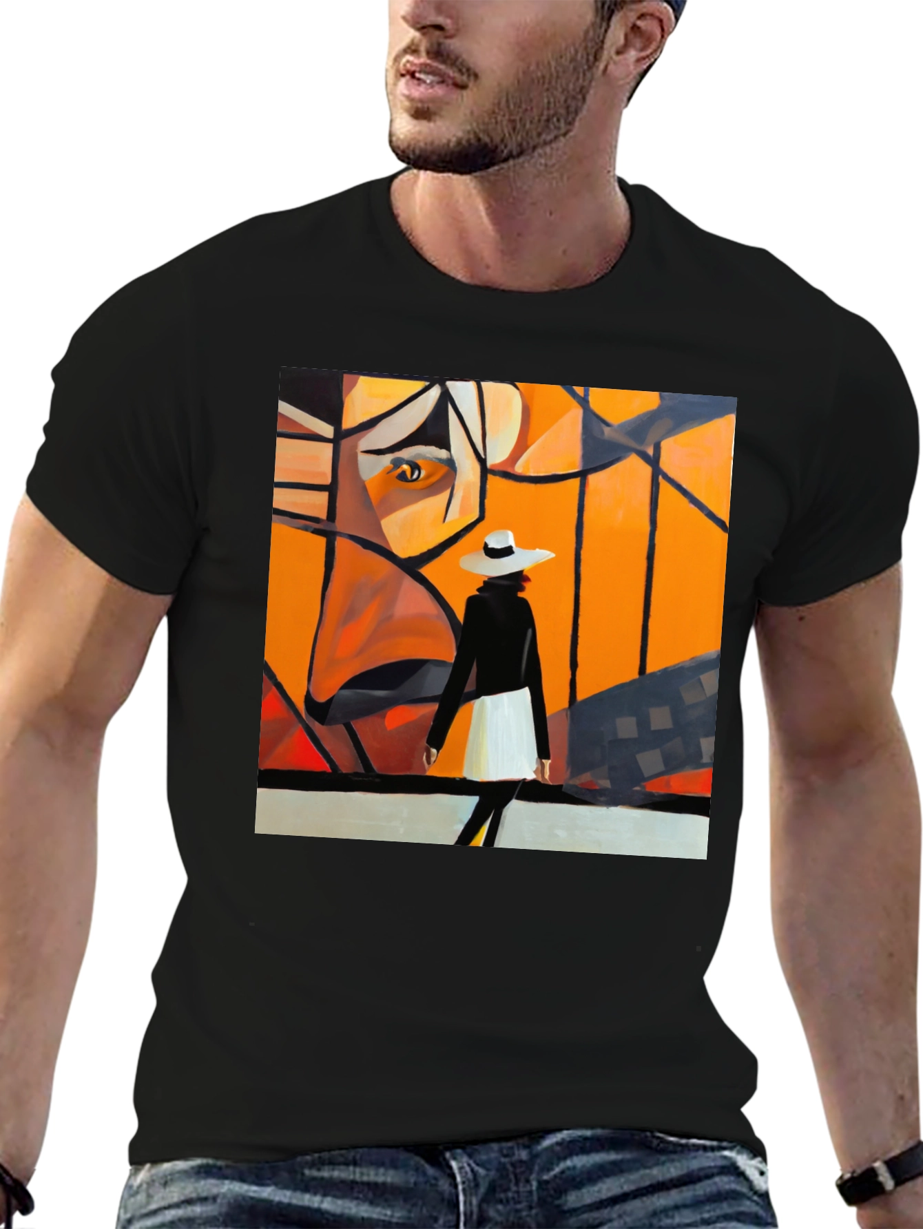 Abstract Art Black T-Shirt - Stylish Graphic Tee