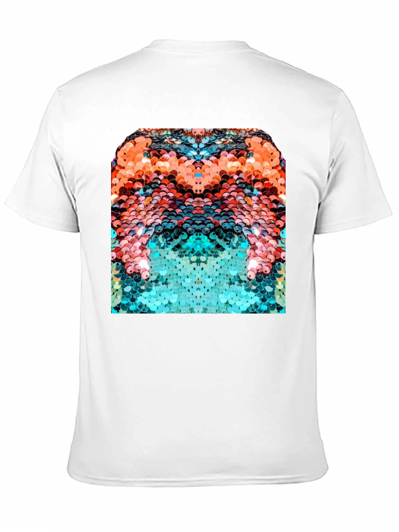Abstract Sequin Graphic T-Shirt - Black