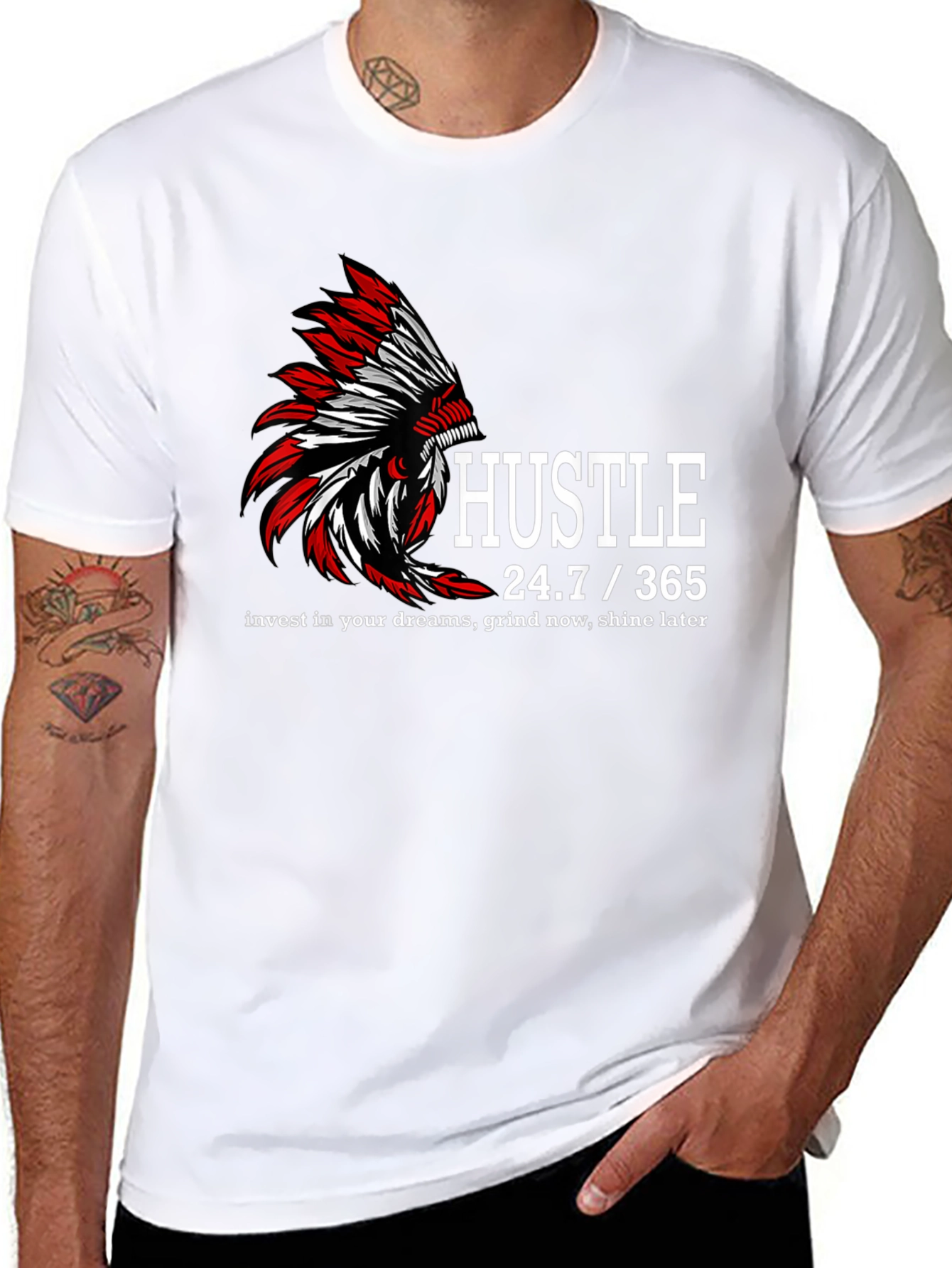 Hustle Graphic T-Shirt - Invest in Dreams