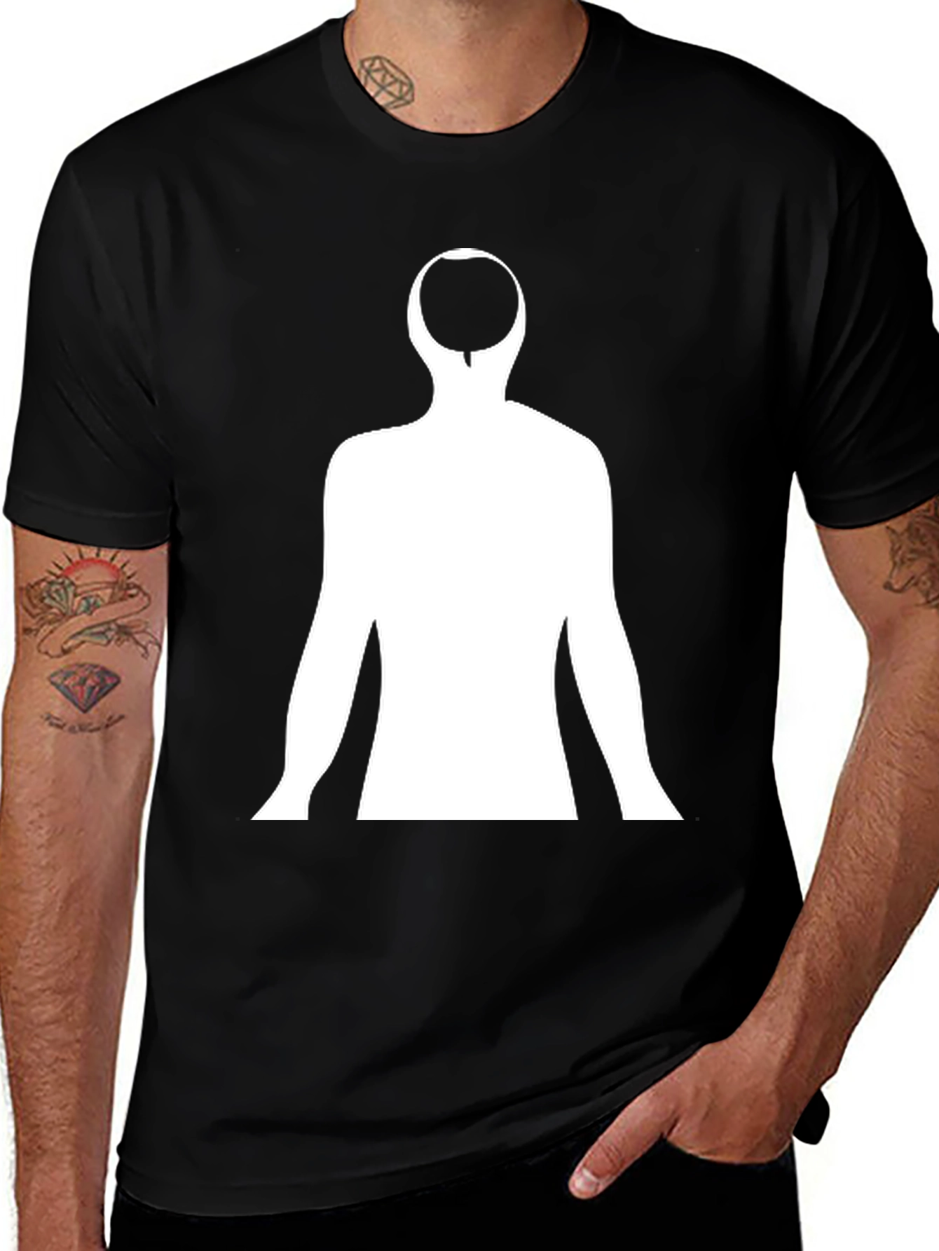Abstract Silhouette Black T-Shirt