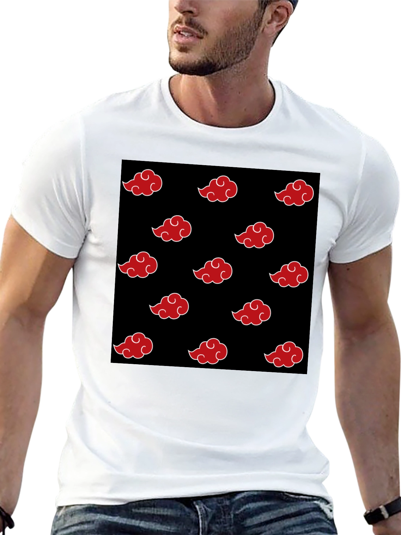 Akatsuki Cloud Pattern Black T-Shirt