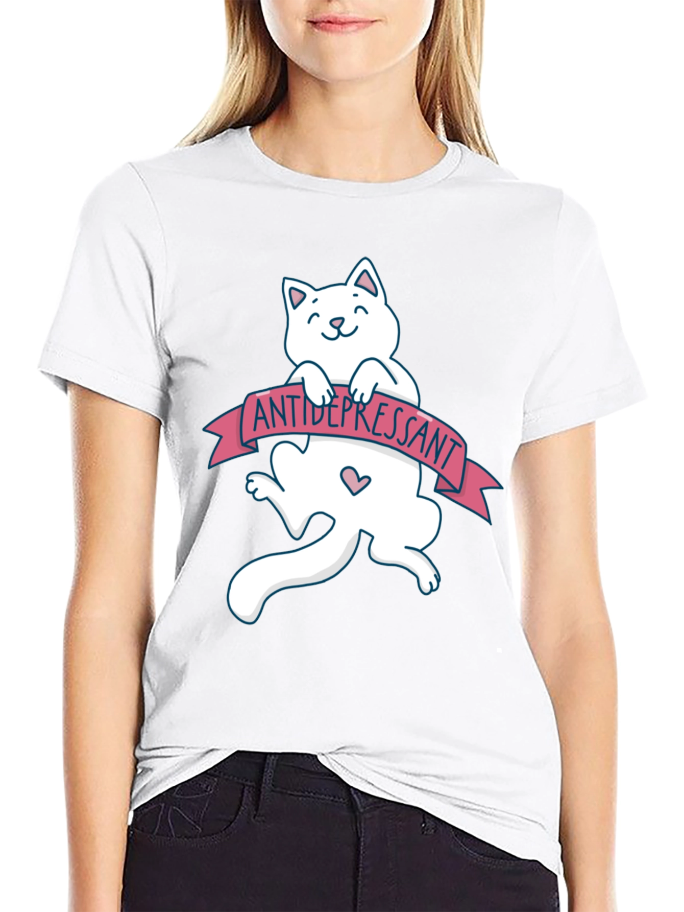 Antidepressant Cat T-Shirt - Funny Graphic Tee