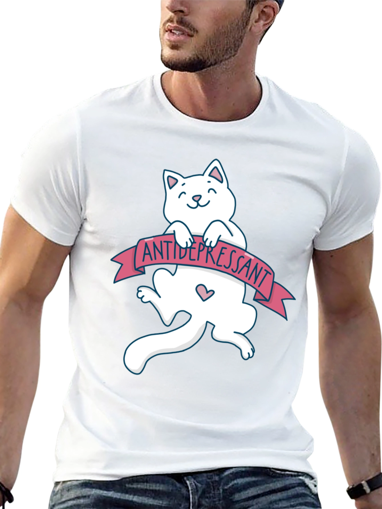 Antidepressant Cat T-Shirt - Funny Graphic Tee