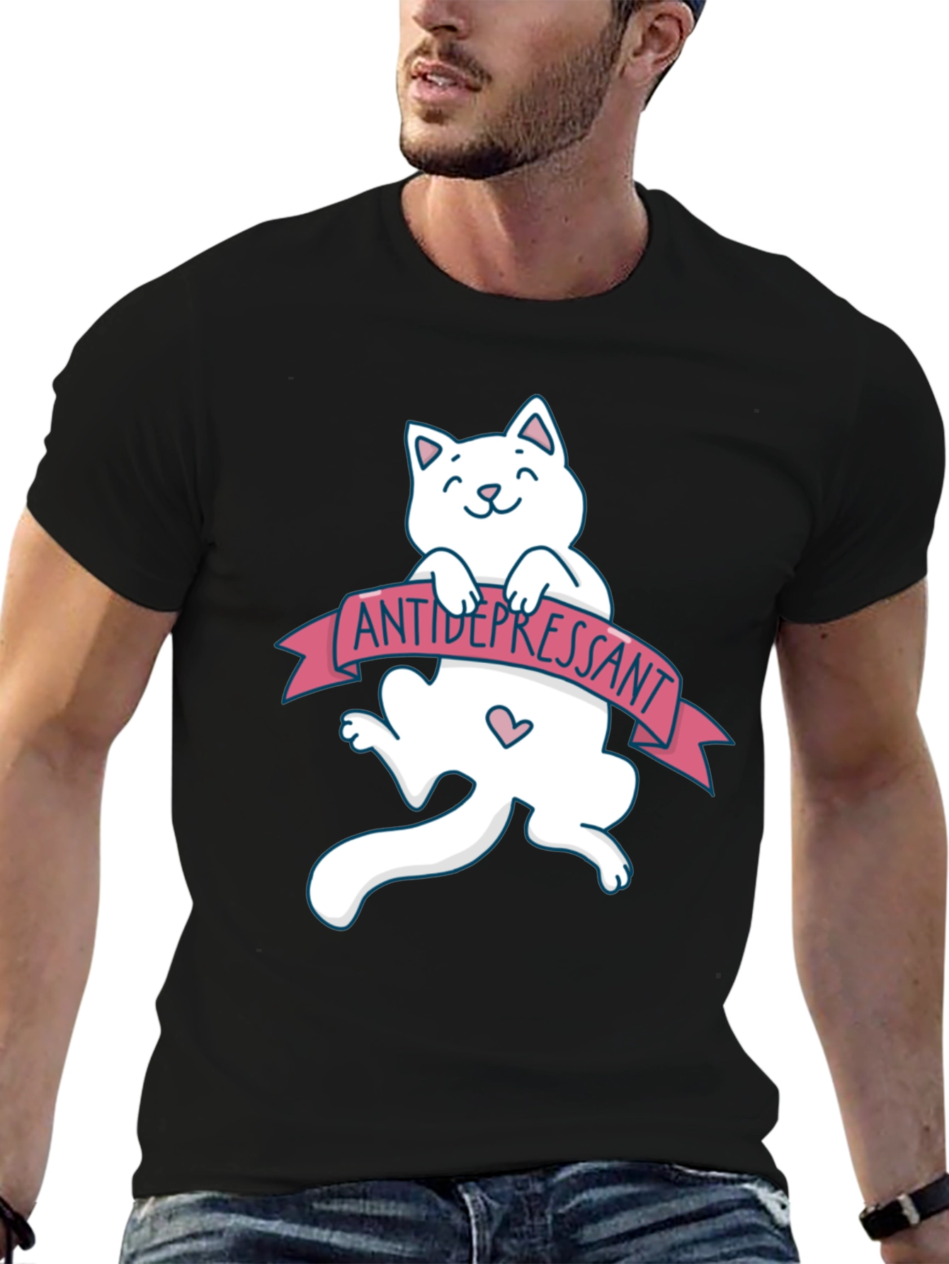Antidepressant Cat T-Shirt - Funny Graphic Tee